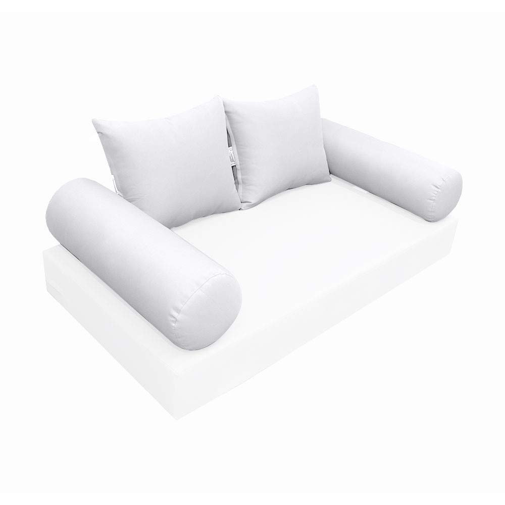 Prolinemax Outdoor Bolster Backrest Pillow Cover - Knife Edge Design, Twin Size AD106 - Waterproof & UV Resistant for Patio, Poolside, and Garden Furniture