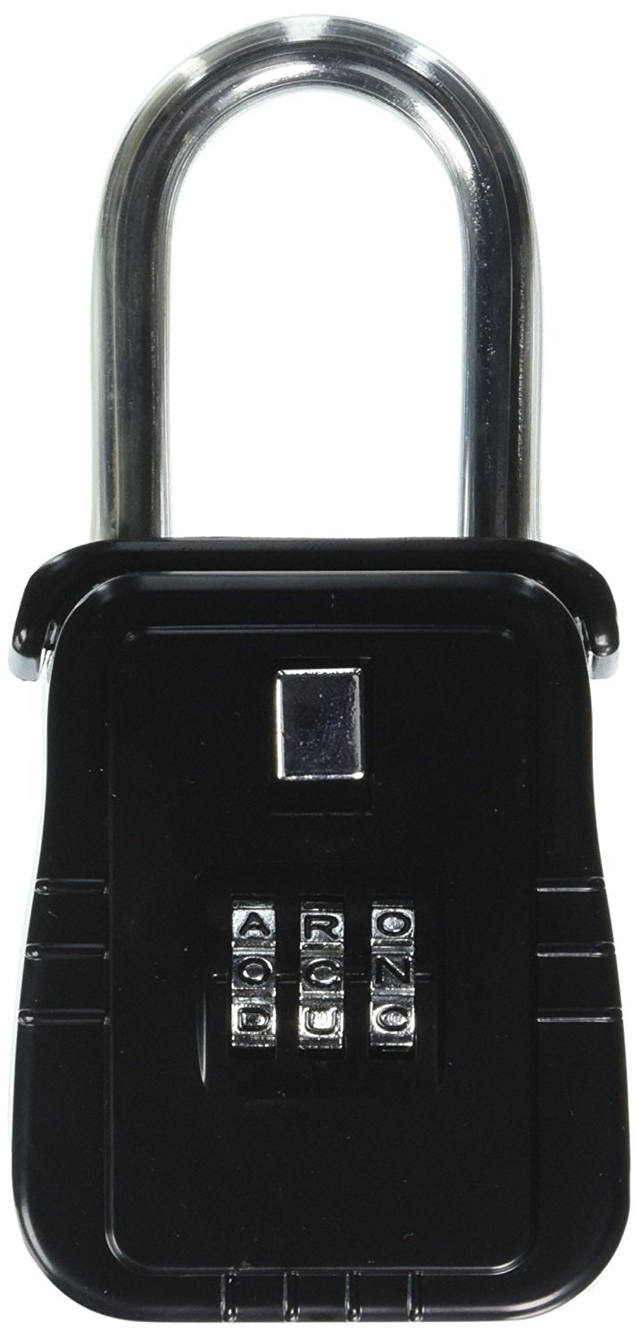 3-Key Lock Box - Alpha Key Style Key Safe with Door Knob Hanging Padlock | Secure Key Storage for Home, Office & Vacation Rentals | Outdoor & Indoor Use