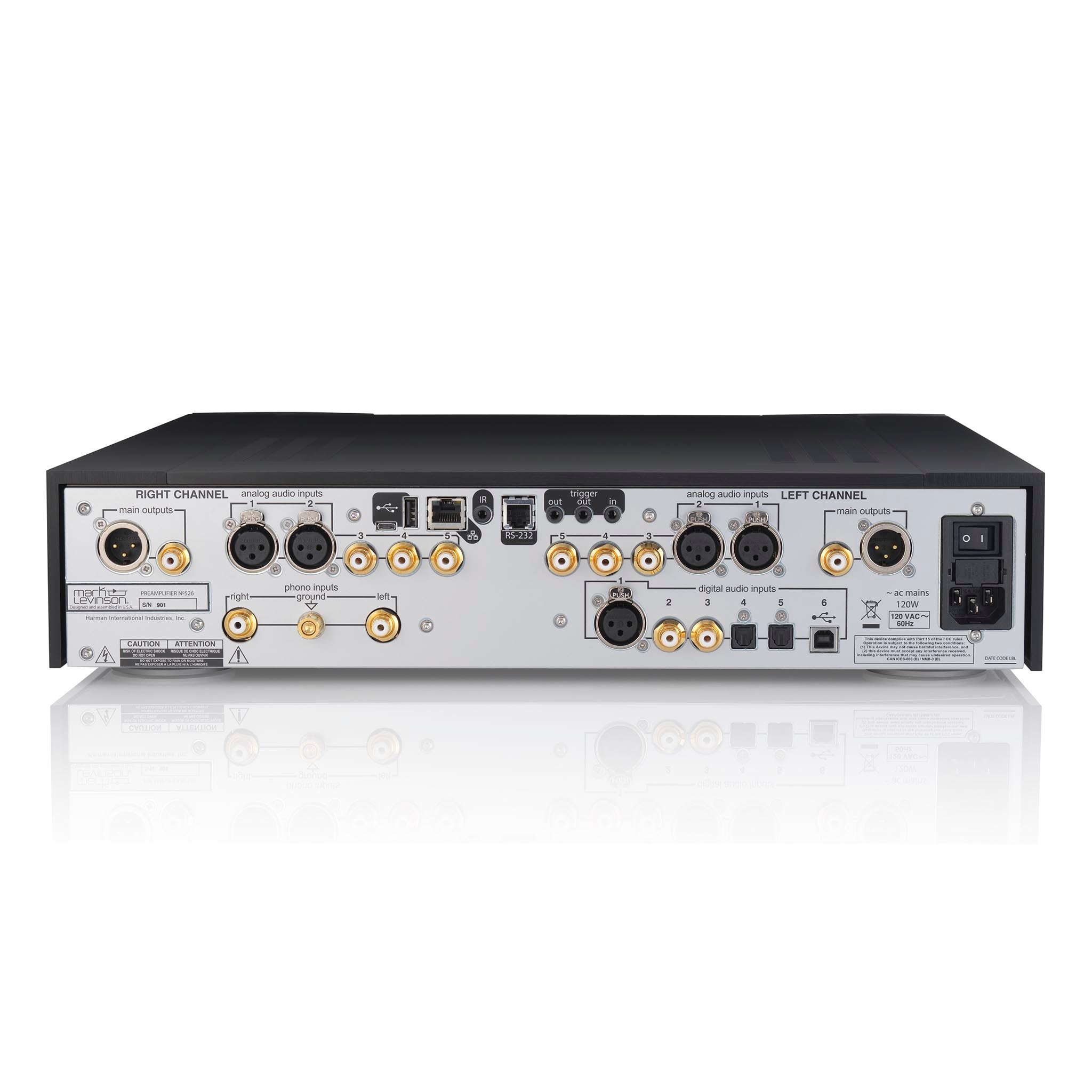 Mark Levinson No526 Dual Mono Preamplifier with Precision Link DAC & Pure Phono - High-End Audio Equipment for Audiophiles & Home Theater Systems
