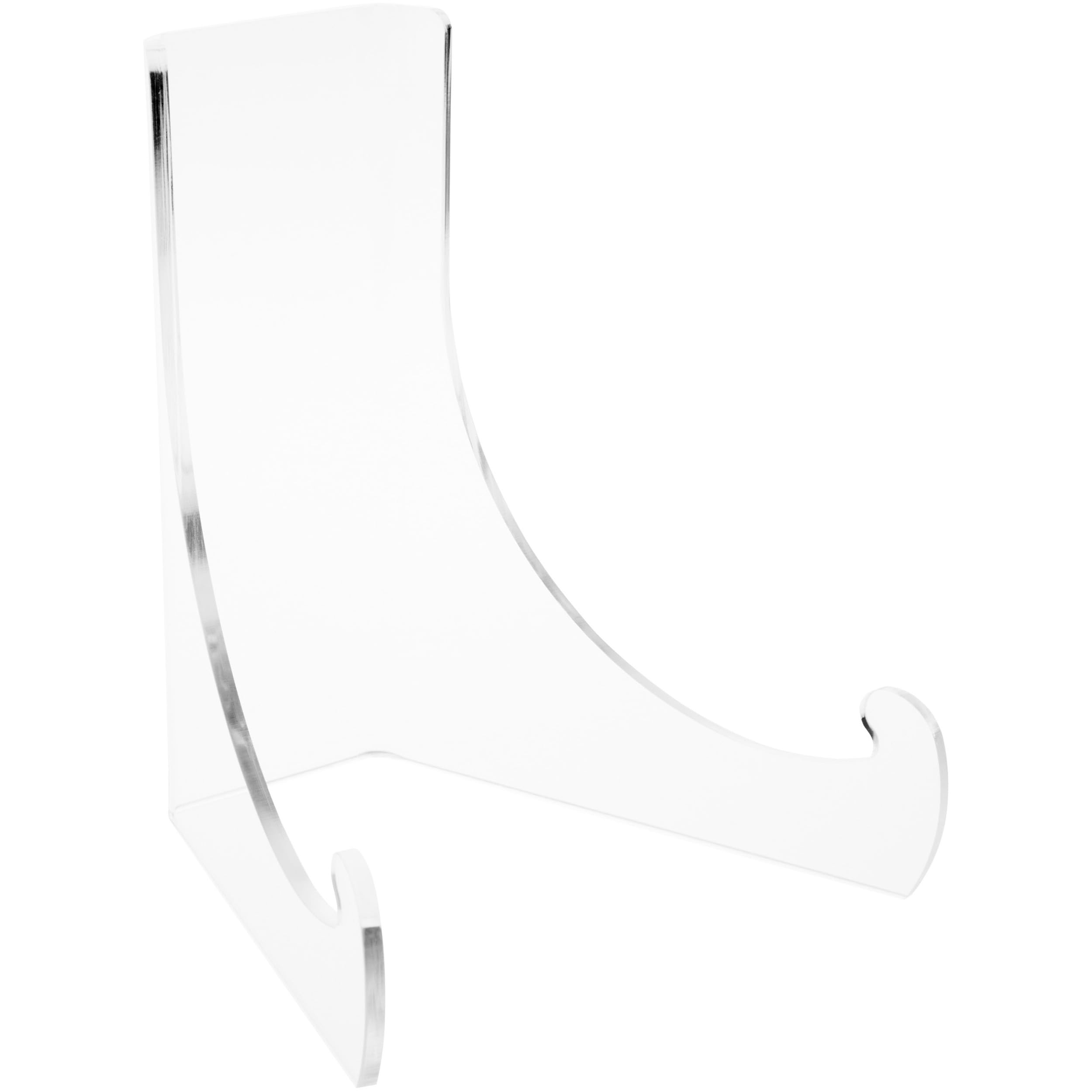 Clear Acrylic Flat Back Easel Stand with Deep Support Ledges - 7.5