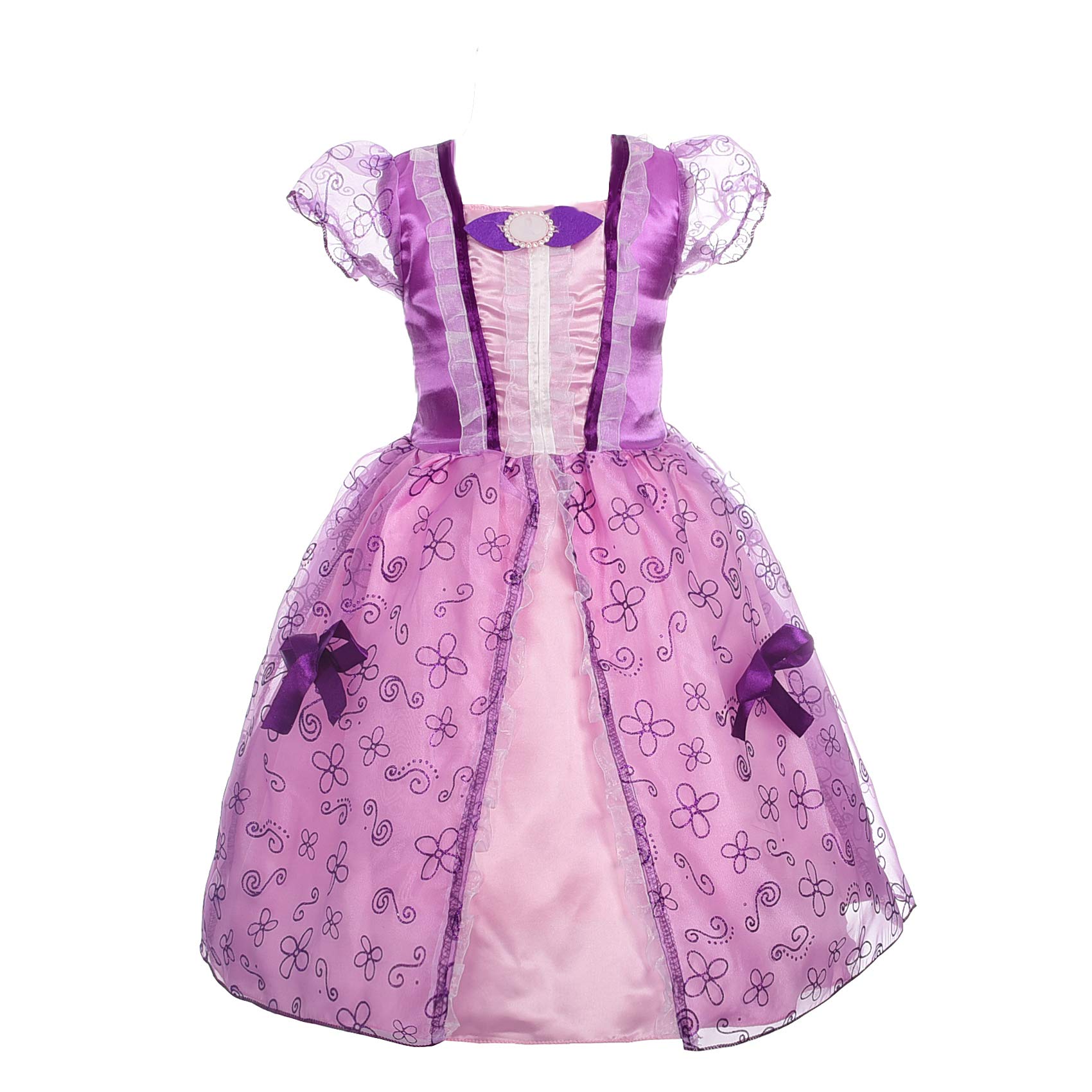 Purple Princess Costume for Toddler Girls - Elegant Daisy Dress for Halloween, Birthday Party & Dress Up Play | Perfect for Photo Shoots & Special Occasions