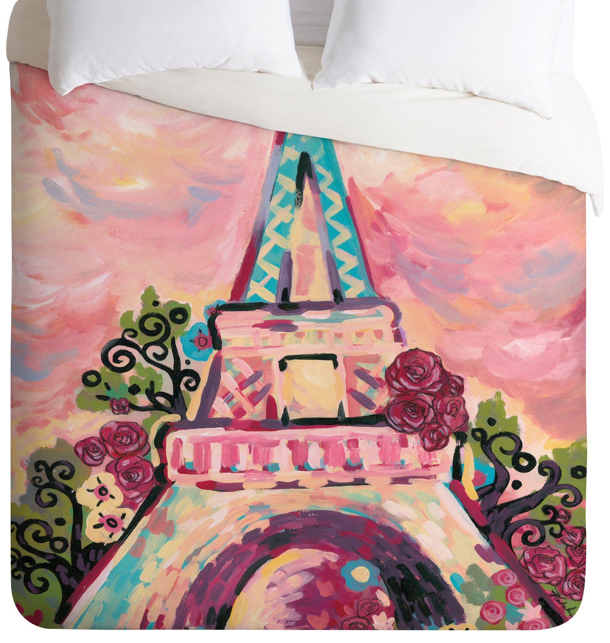 Natasha Wescoat Lumiere De La Ville Duvet Cover Set - Twin/Twin XL Size, Modern Artistic Bedding for Teens & Adults - Perfect for Bedroom Decor, Dorm Room Essentials & Gift Ideas