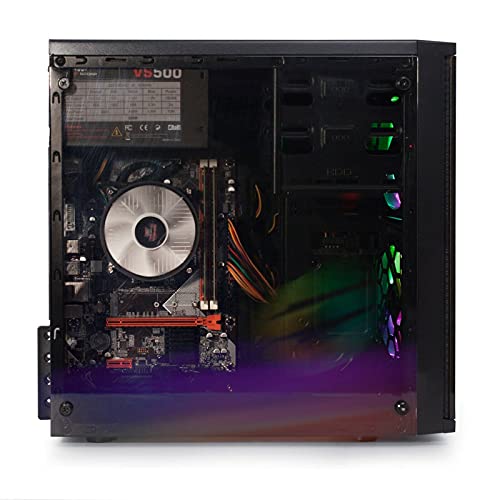 Veno Scorp ARGB Gaming PC - Intel i5 Processor, 240GB SSD + 500GB HDD, 8GB RAM, Windows 10, WiFi (Renewed) - Perfect for Esports, Streaming & High-Performance Gaming