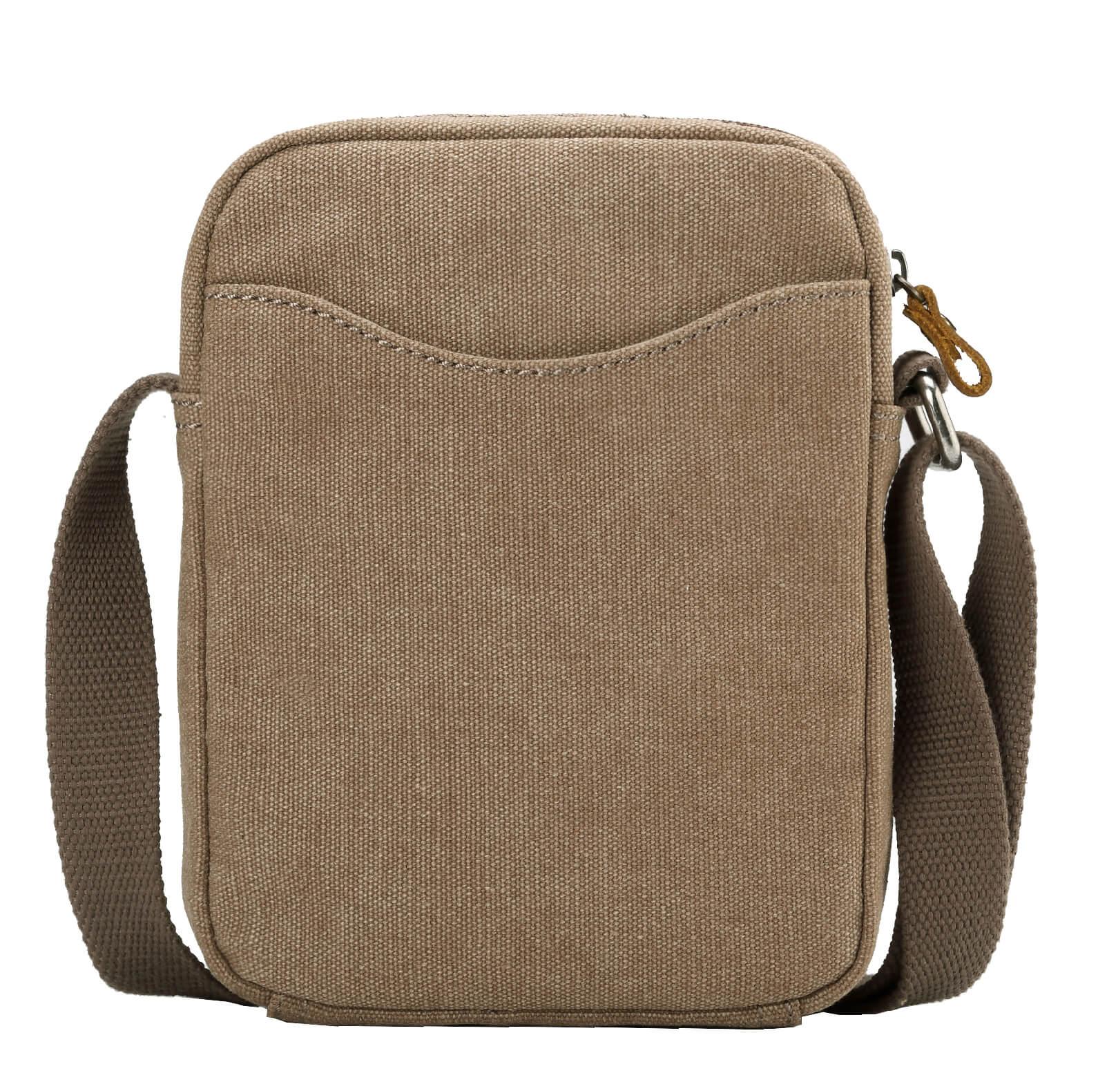 TRP0405 S Troop London Classic Canvas Small Crossbody Bag - Stylish & Durable for Daily Use, Travel, and Outdoor Activities