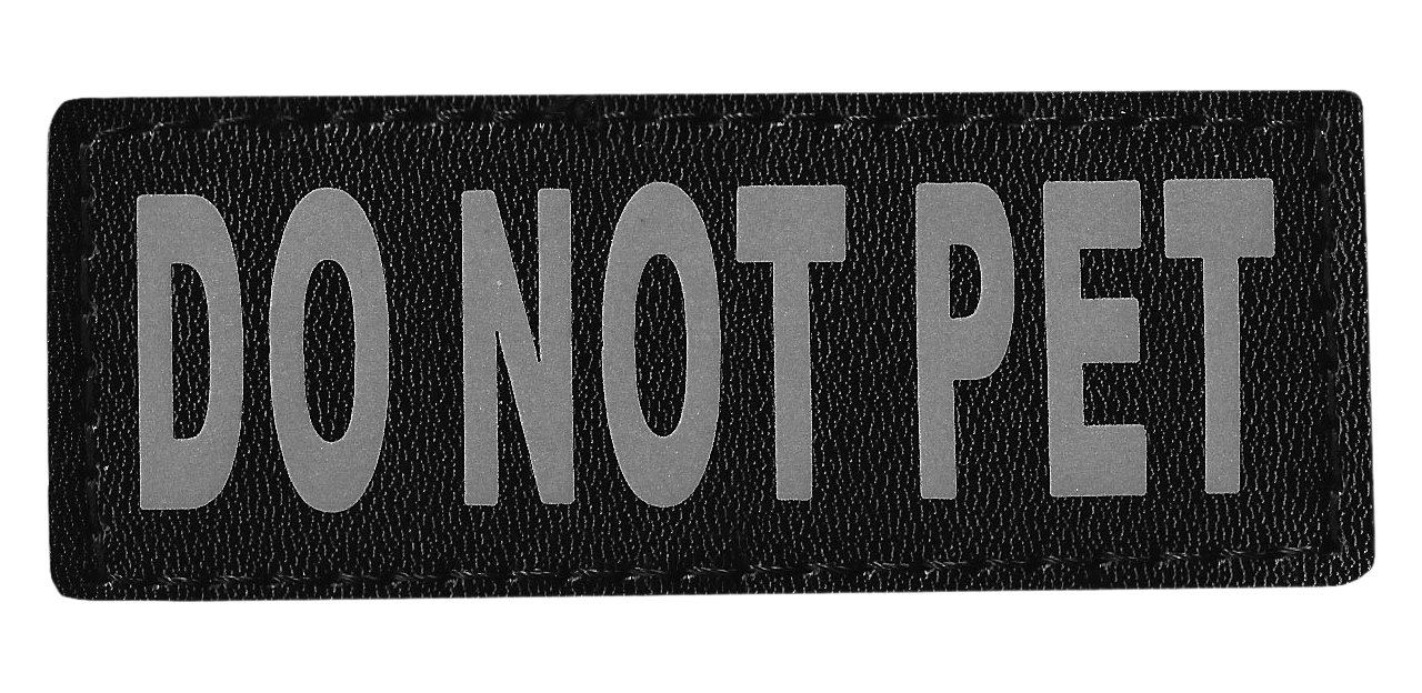 Dogline Do Not Pet Removable Velcro Patches for Small/Medium Dogs - Service Dog Warning Patches for Vests, Harnesses & Backpacks