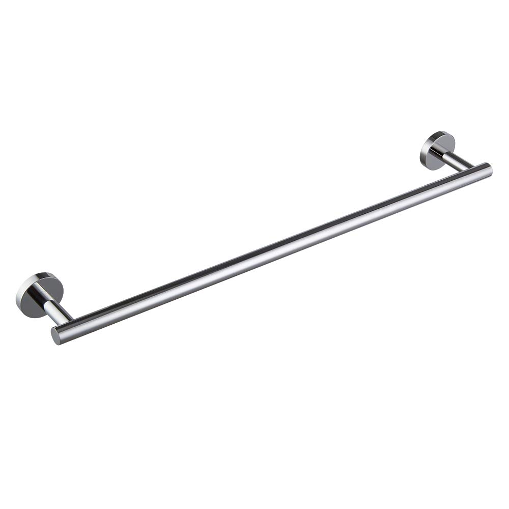 BEIGEEWY 24-Inch Stainless Steel Towel Bar - SUS 304 Wall Mounted Bathroom Towel Holder with Polished Finish - Modern Bathroom Accessories for Shower, Spa & Home Decor