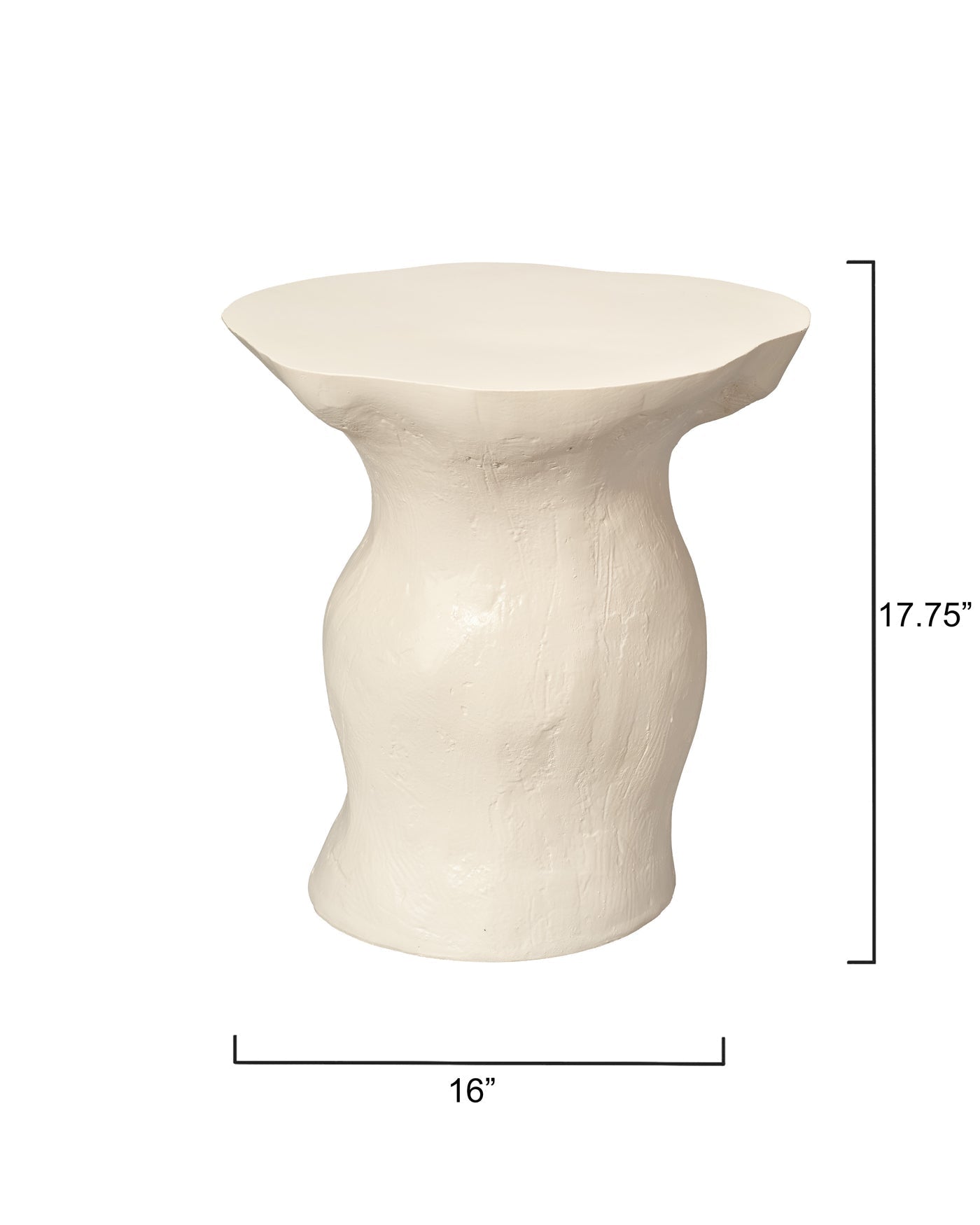 Modern Sculptural Side Table - Minimalist Accent Table for Living Room, Bedroom & Office - Small End Table with Unique Design for Home Decor