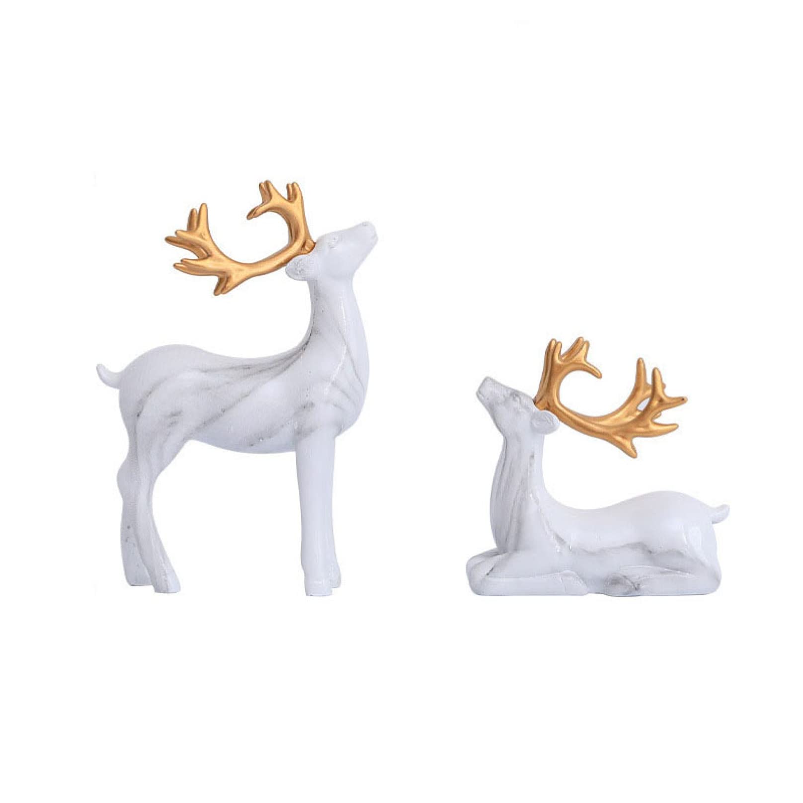 Nordic Marble Deer Statue - Modern Elk Sculpture for Luxury Home Decor, Handcrafted Wedding Gift & Desktop Decoration - Perfect for Living Room, Office or Wedding Centerpiece