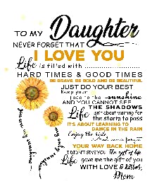 To Daughter's Letter Sunflower Love