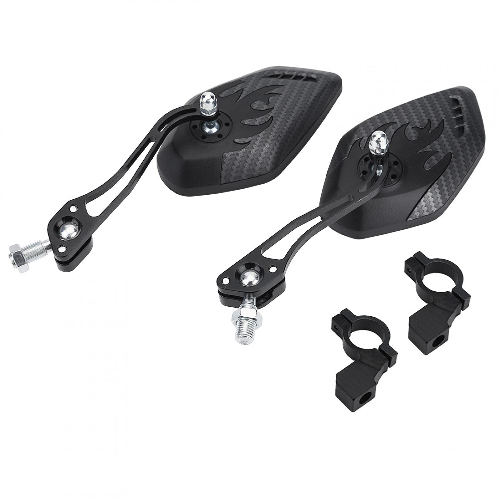 360° Rotating Aluminum Alloy Bike Mirrors for Handlebars - 1 Pair Rearview Safety Mirrors for Mountain Bikes & Road Bicycles - Perfect for Commuting, Cycling Safety and Rear Visibility