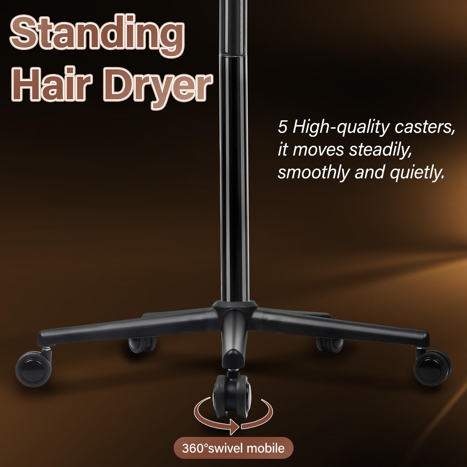 Professional Hooded Hair Dryer with Timer & Touch Controls - 3 Adjustable Heat Settings, Height Adjustable Stand for Salon & Home Use - Perfect for Blowouts, Styling & Deep Conditioning Treatments