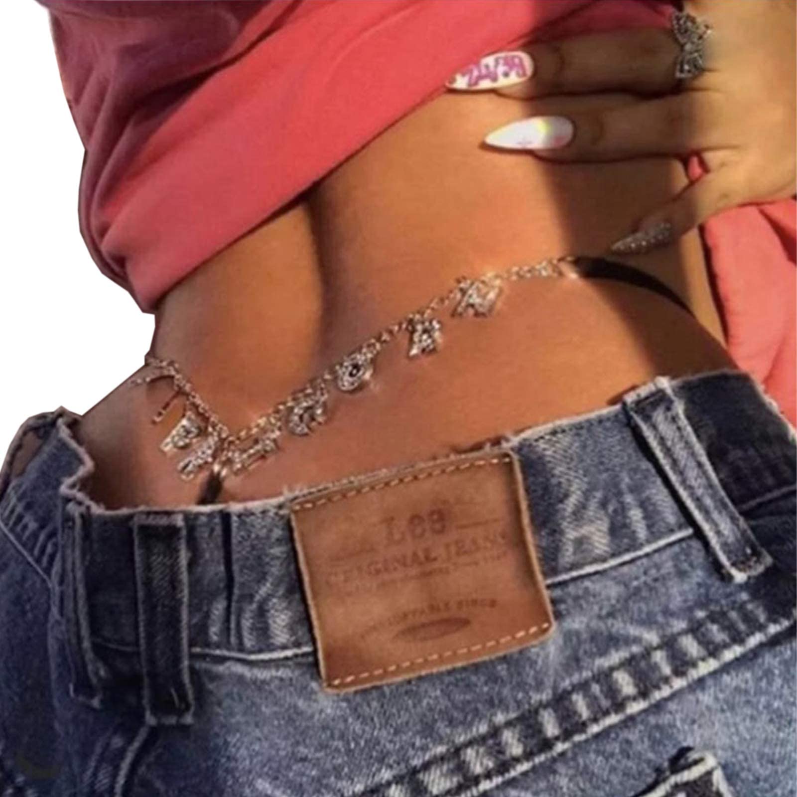 Sexy Waist Chain G-String Thong Panties with 12 Zodiac Constellation Pendant - Summer Bikini Bottoms, Belly Chain & Rhinestone Body Jewelry for Women (Capricorn) - Perfect for Beach Parties, Music Festivals & Sensual Occasions