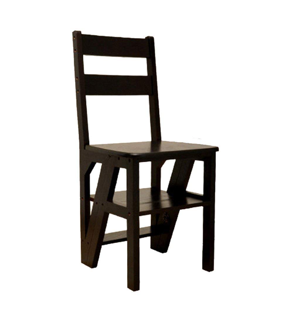 NEVKA Solid Wood Folding Step Stool for Adults - Dual Use Step Ladder Stool, 4-Step Indoor Step Stool, Multi-Functional Mobile Stool for Kitchen, Bathroom & Home Organization - Perfect for Reaching High Shelves & Storage Spaces