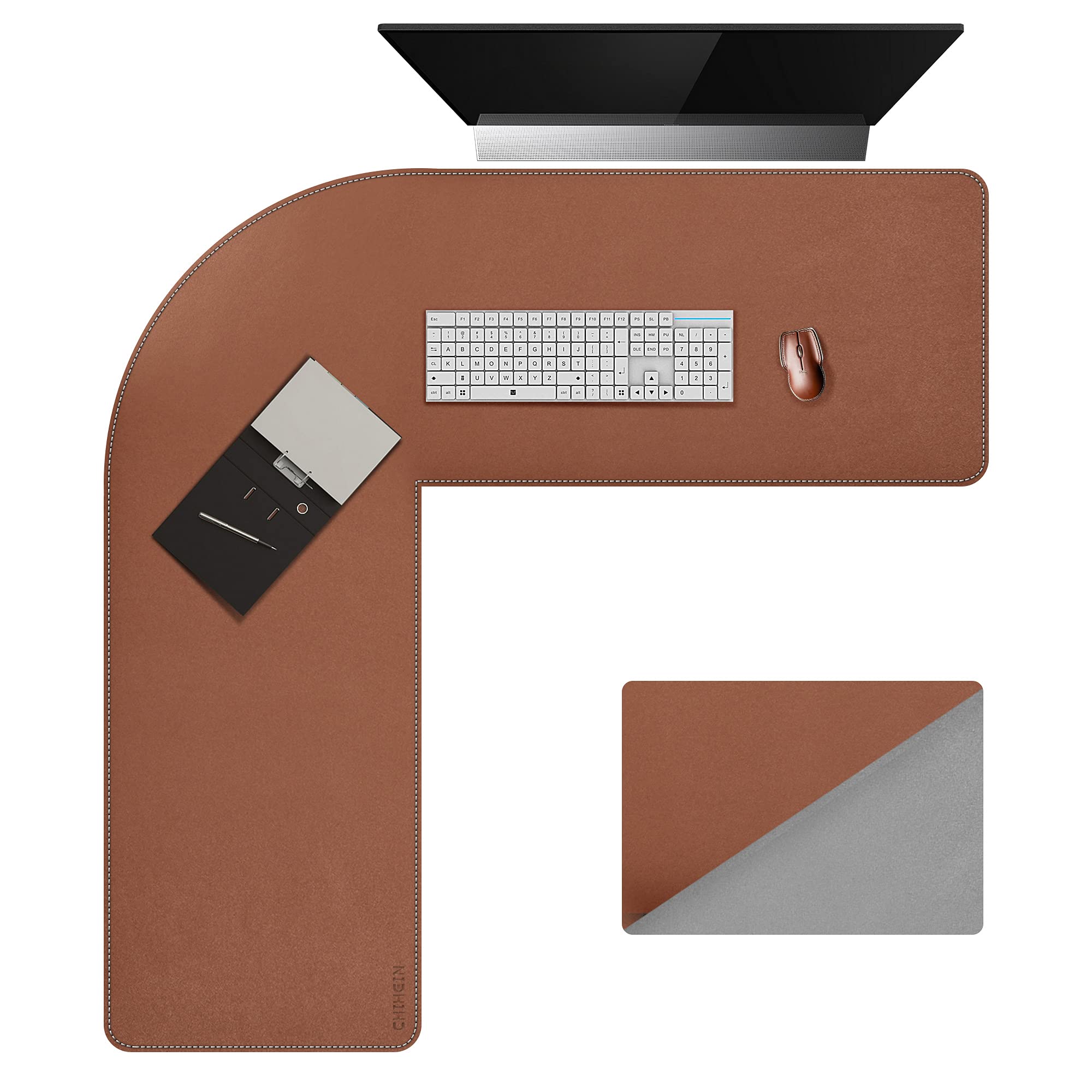 Premium L-Shaped Desk Pad for Corner Desks (45.3