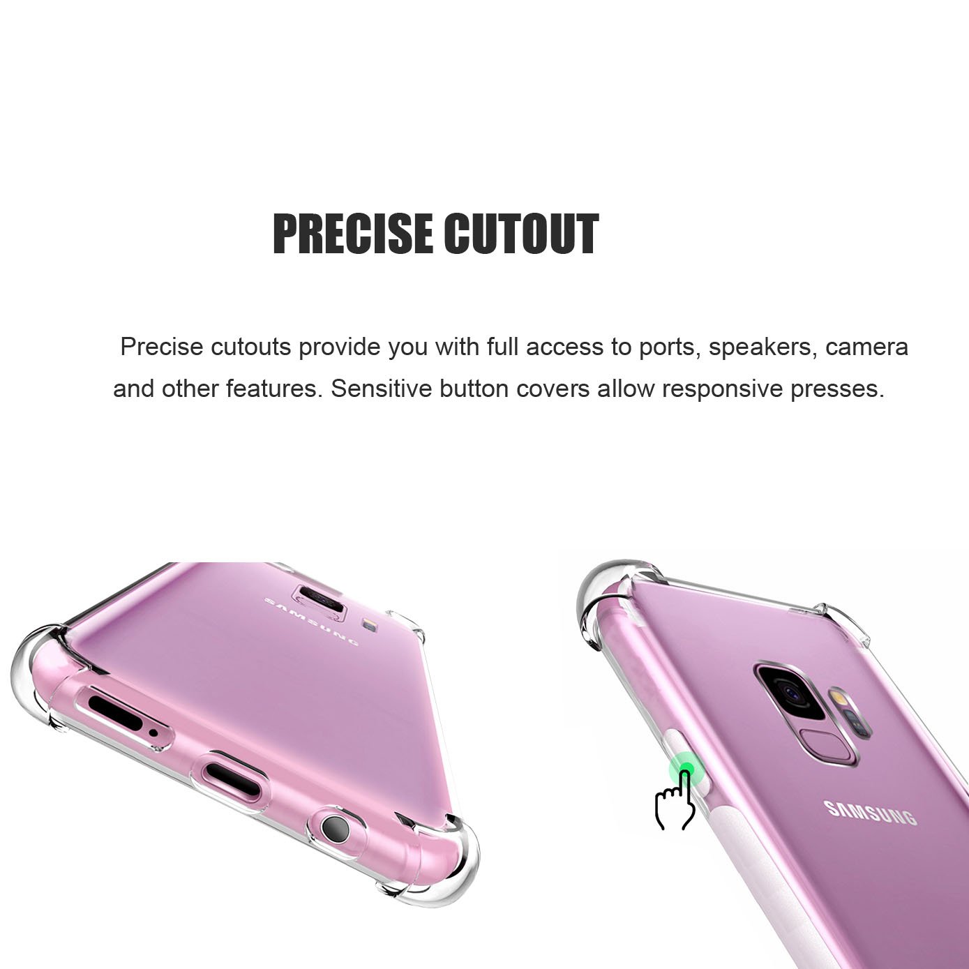 2-Pack iBarbe Shockproof Case for Samsung Galaxy S9 (5.8 Inch) - Durable TPU Bumper with Reinforced Corners + Anti-Scratch Clear PC Back Panel (Gray) - Perfect for Outdoor Activities & Daily Protection