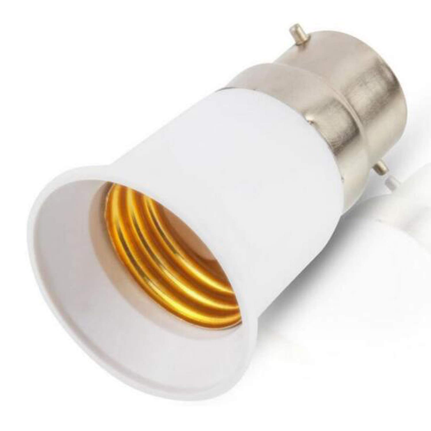 B22 to E27 LED Light Socket Adapter - 6 Pack, Fire Resistant, Halogen Bulb Holder Converter for Safe Fixture Replacement - Perfect for Home, Office, and Workshop Lighting Upgrades