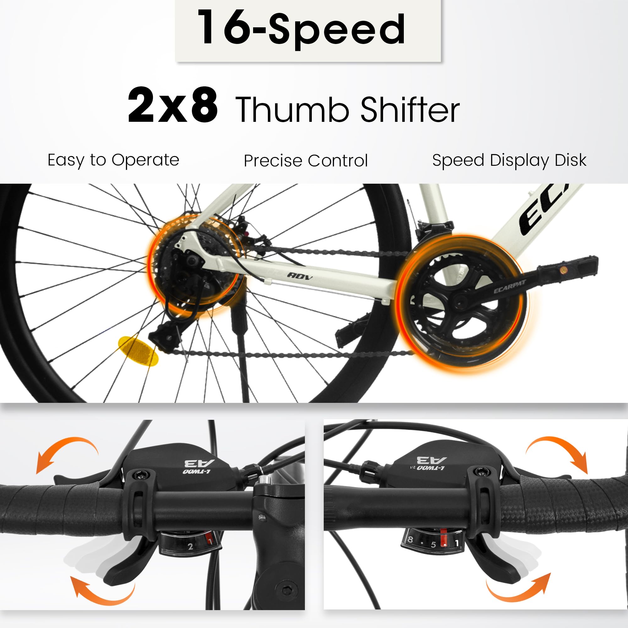 **700C Hybrid Road Bike for Men & Women - 16/21/24 Speed Aluminum/Steel Frame Commuter Bike - Perfect for City Riding, School & Work - Great Christmas & New Year Gift**    *(Use Case: Ideal for daily commuting, weekend rides, fitness training, and urban adventures.)*