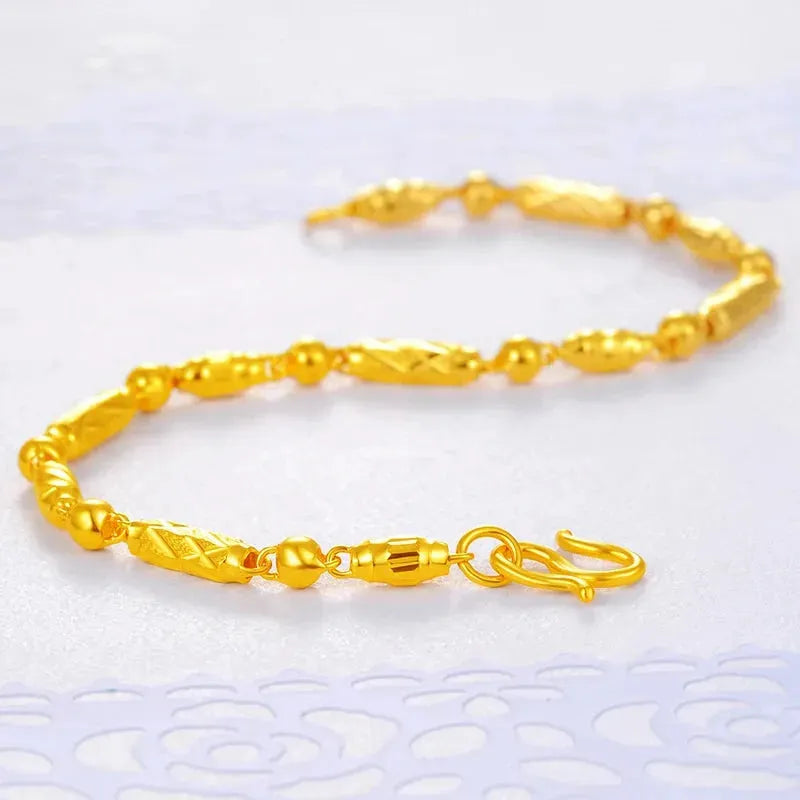 24K Pure Gold Bracelet for Women - 999 Solid Real Gold Bangle, Upscale Classic Jewelry Gift for Anniversary, Valentine's Day & Special Occasions