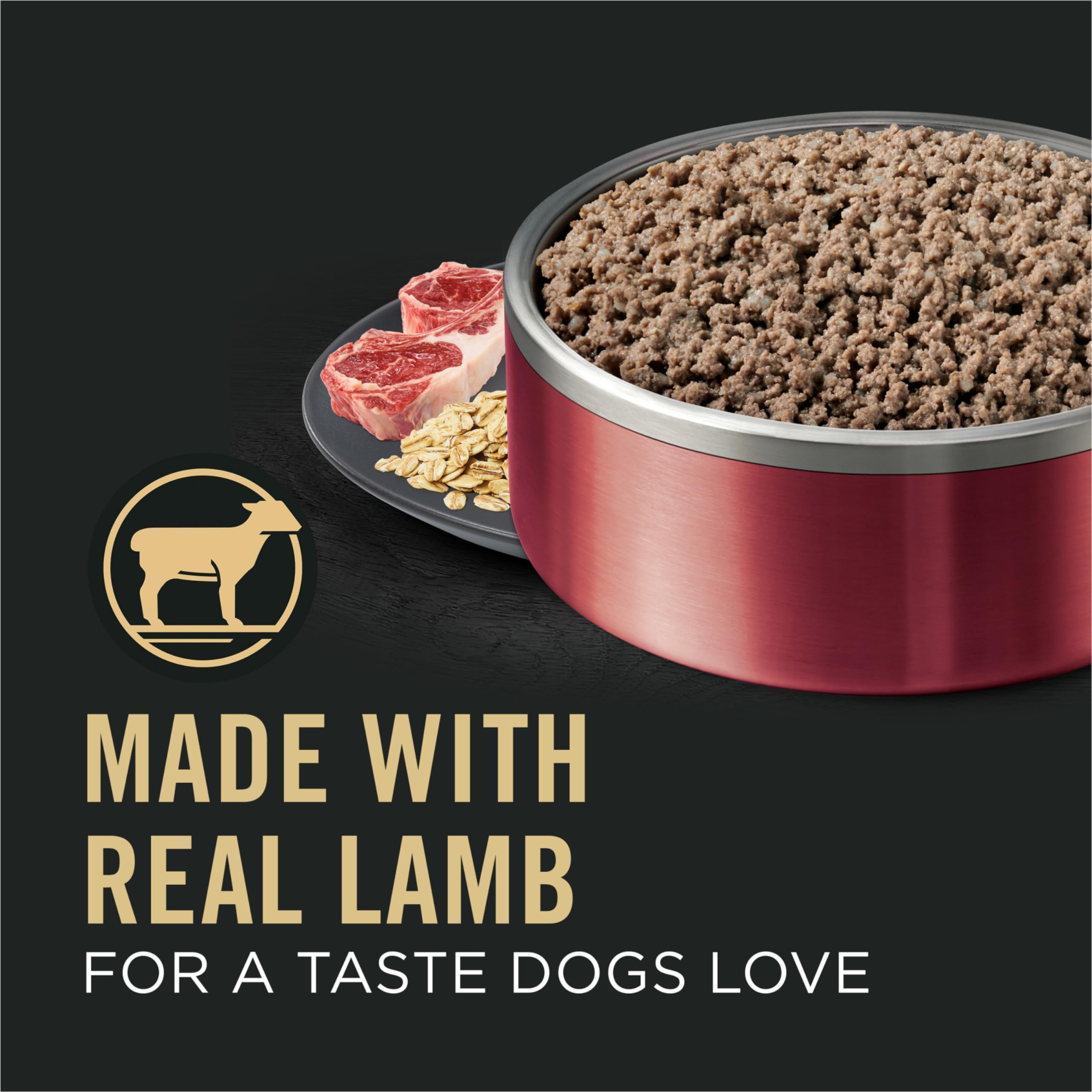 Purina Pro Plan Sensitive Skin & Stomach Wet Dog Food - Classic Lamb & Oat Meal Entree, 12 Pack (368g Each) - Grain-Free Formula for Dogs with Allergies & Digestive Issues - Perfect for Mealtime & Training Treats