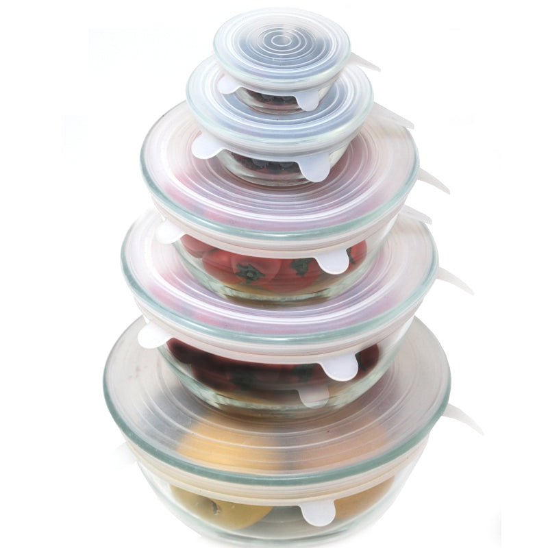 Stretch & Fit Silicone Lids - Reusable Food Storage Covers for Bowls, Containers & Fruits - Perfect for Meal Prep, Leftovers & Refrigerator Organization
