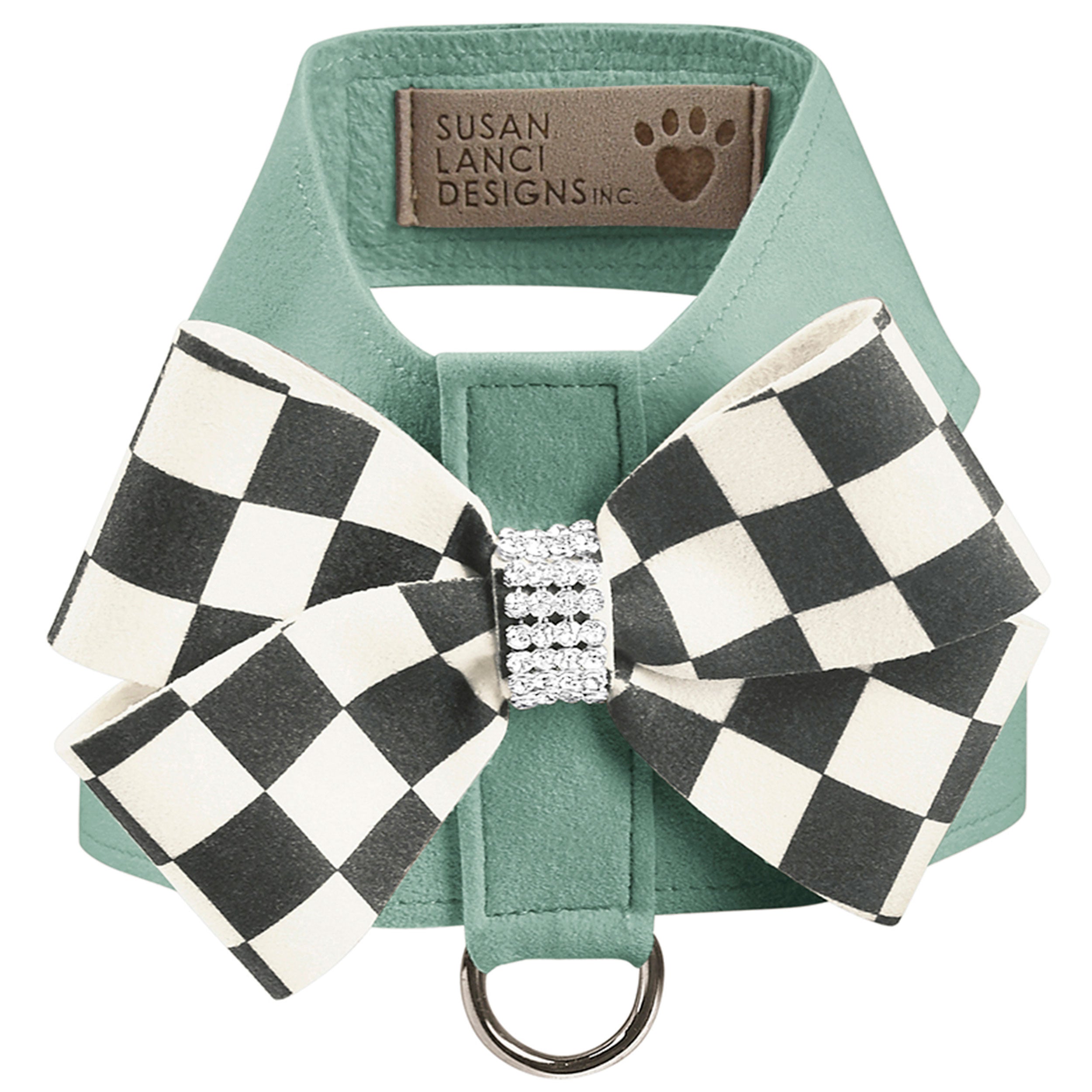 Windsor Check Nouveau Bow Tinkie Dog Harness - Stylish & Comfortable Pet Accessory for Small Dogs, Perfect for Walks & Outdoor Adventures