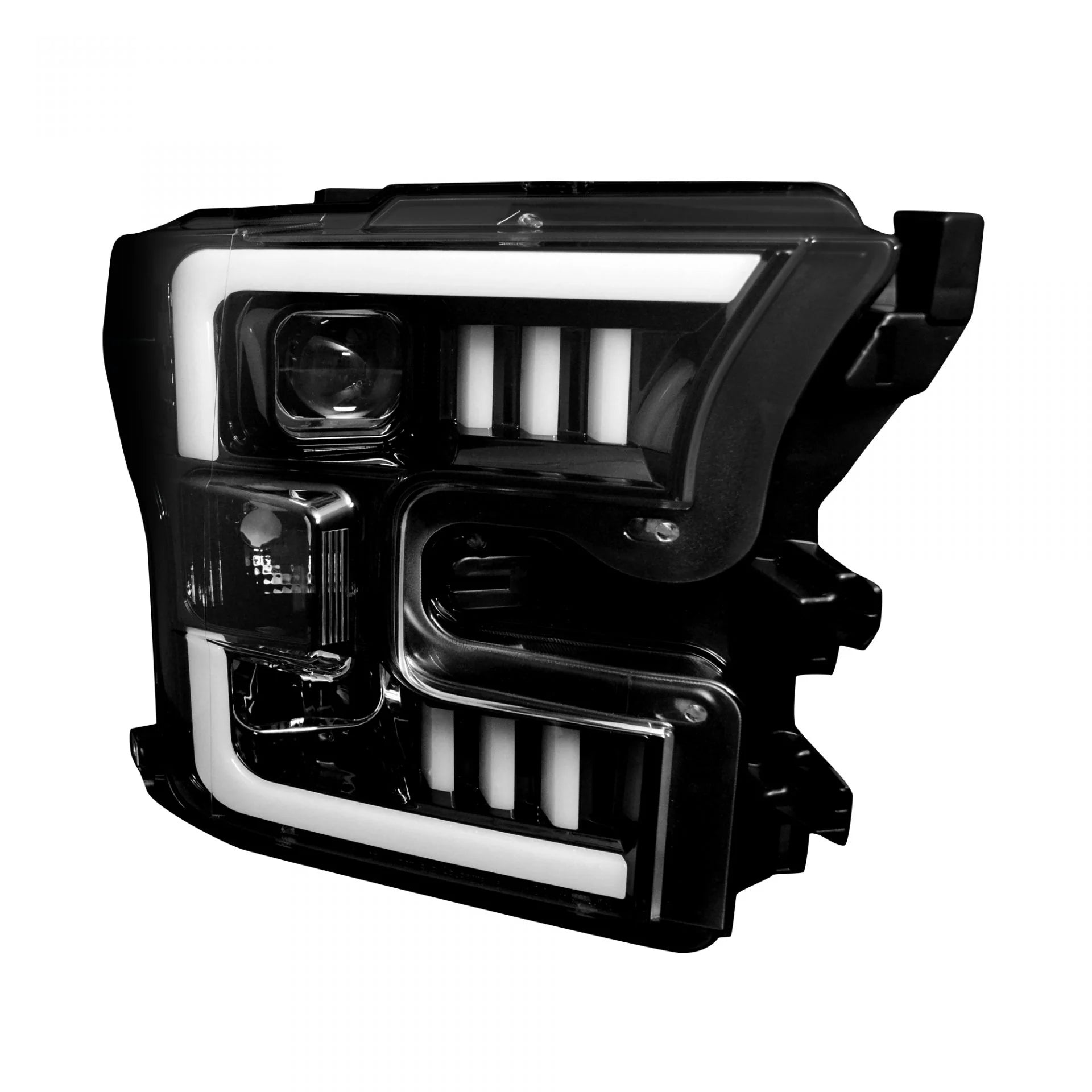 Ford F150 2015-2017 Projector Headlights - Smoked Black Lens LED Headlight Assembly - Upgrade Your Truck Lighting for Night Driving & Off-Road Adventures