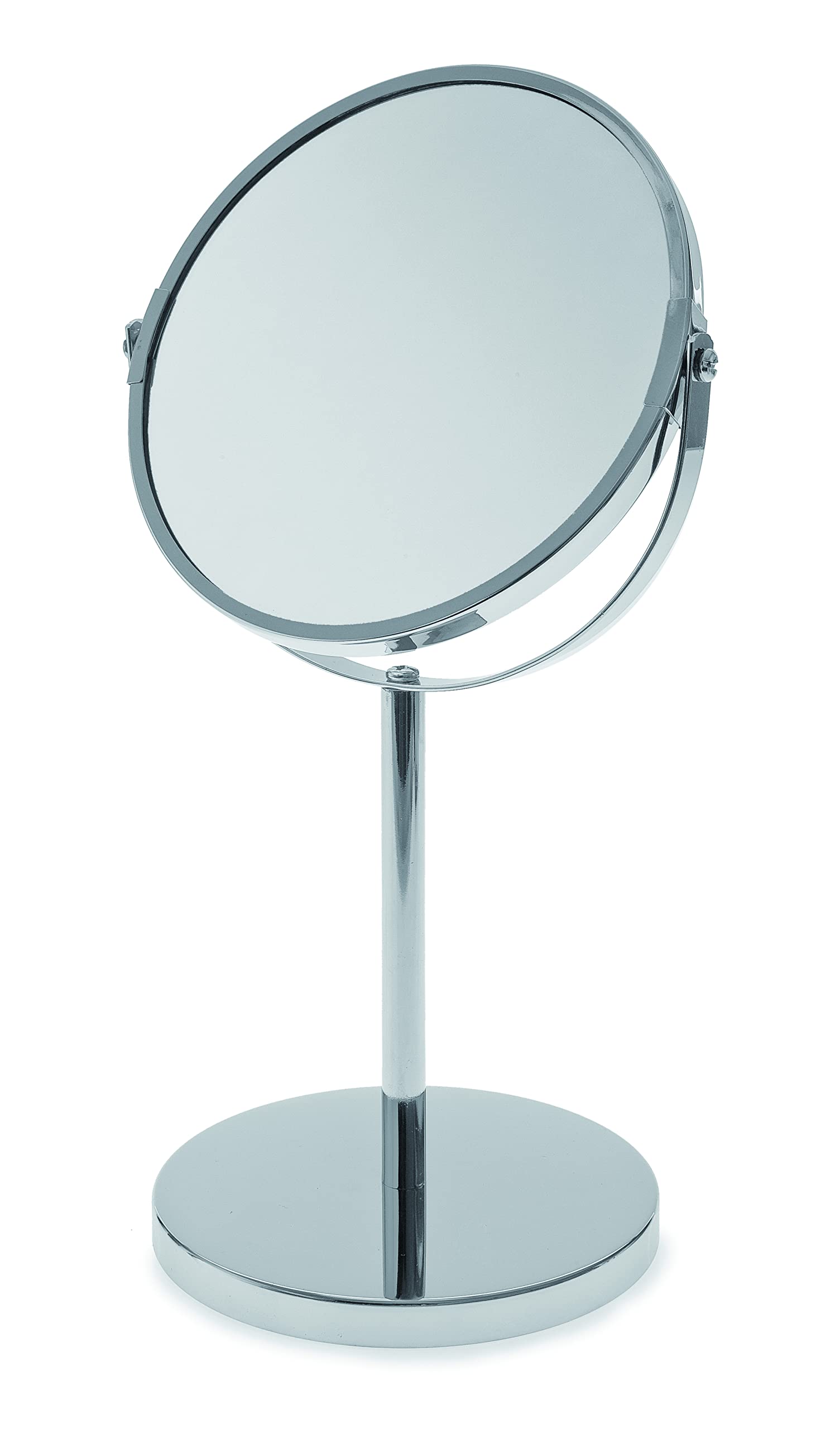 Freestanding Pedestal Vanity Mirror with LED Lights - Adjustable Height Makeup & Shaving Mirror for Bathroom, Bedroom, Dressing Room - Perfect for Grooming, Cosmetics Application & Home Decor