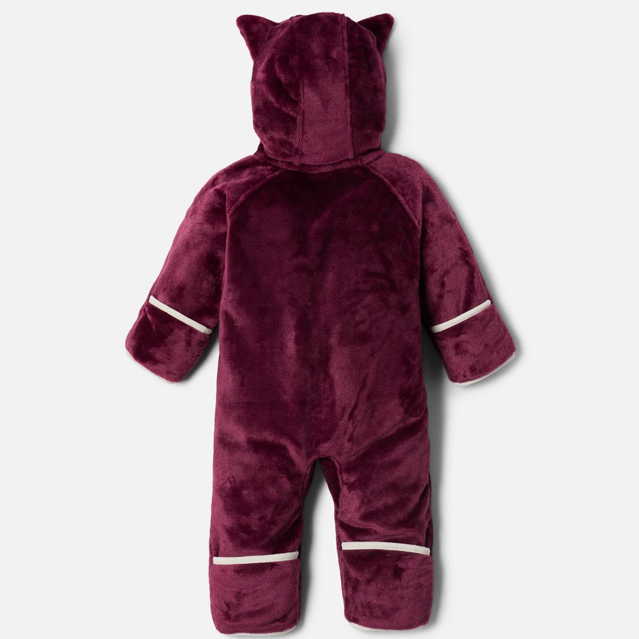 Columbia Marionberry/Chalk Foxy Baby Sherpa Bunting - Warm Winter Infant Snowsuit for Boys & Girls - Perfect for Cold Weather Outings, Snow Play & Holiday Photos