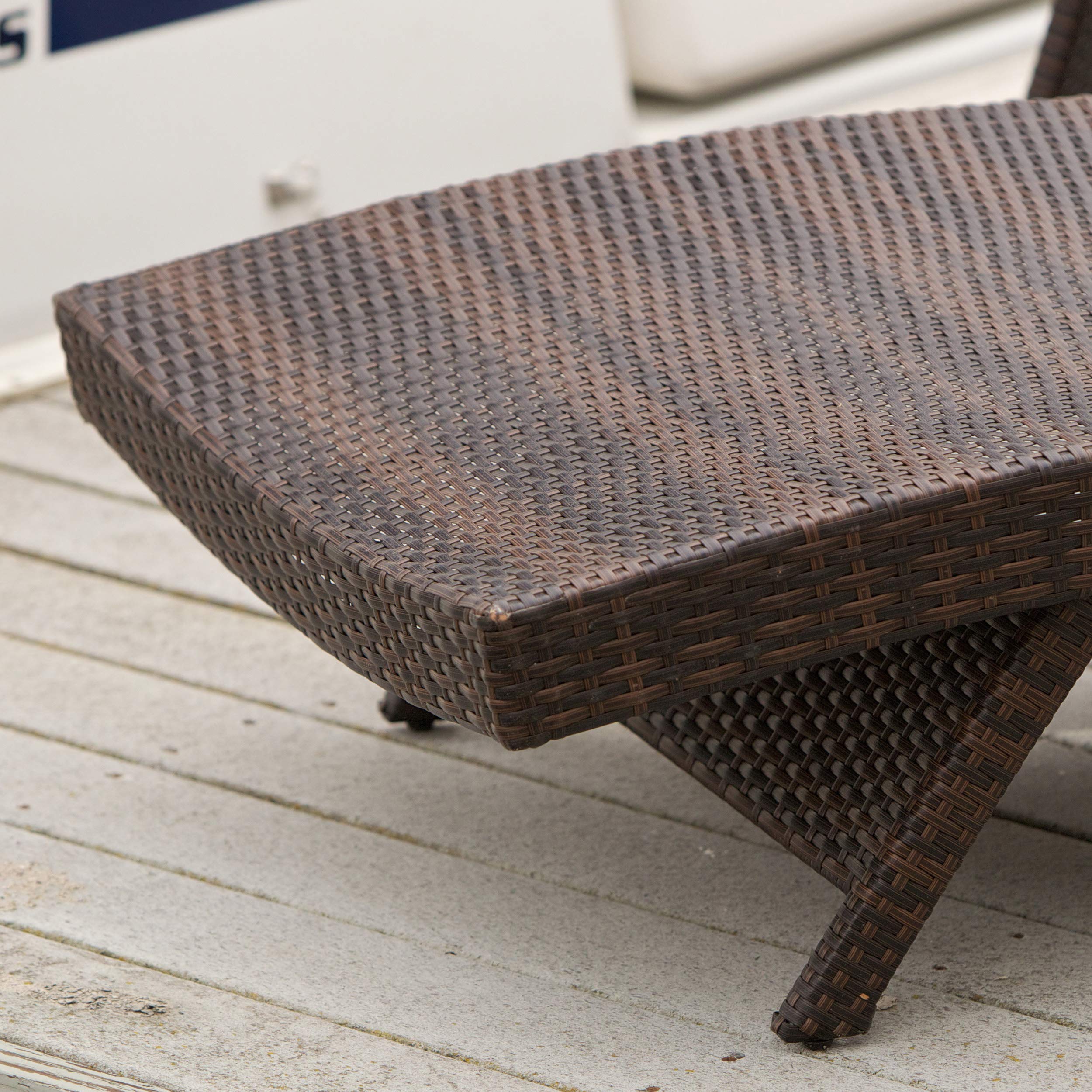 Christopher Knight Home Salem Outdoor Wicker Adjustable Chaise Lounge - Weather-Resistant Patio Furniture for Poolside, Garden & Backyard Relaxation in Multibrown