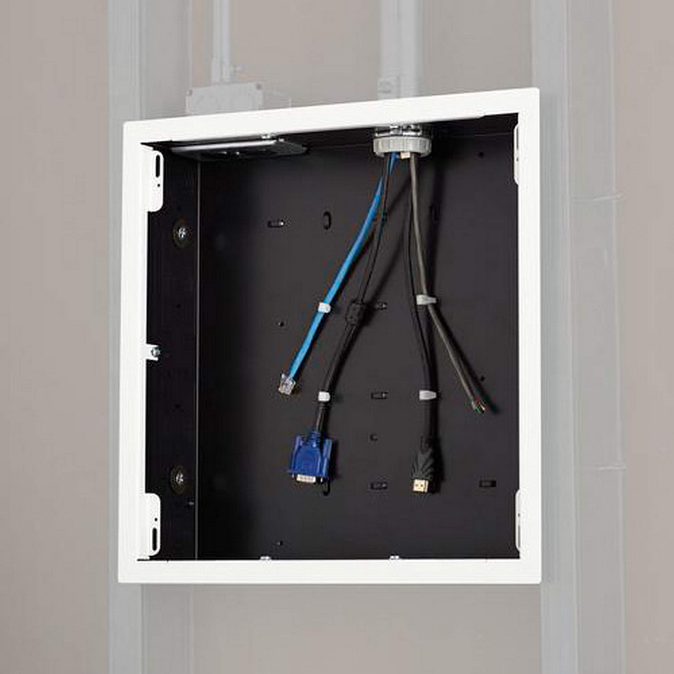 Chief Mfg. PAC526FW White Storage Box Hardware Mount - Durable Metal Utility Box for Garage, Workshop & Outdoor Storage Organization