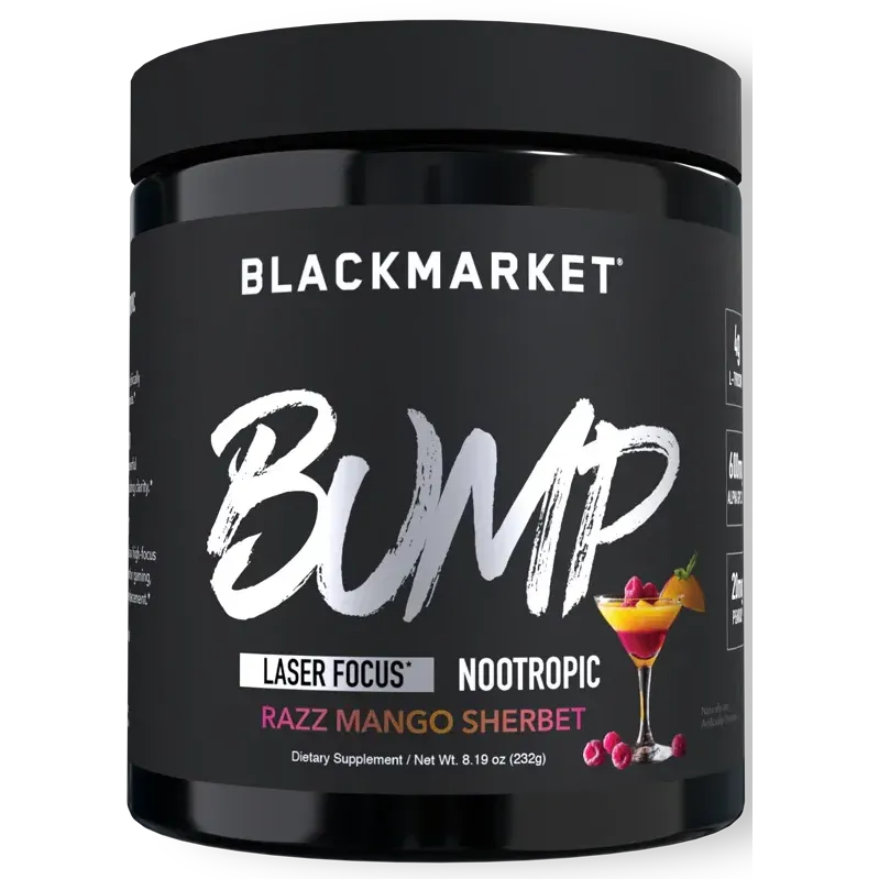 BlackMarket BUMP Laser Focus Nootropic Supplement - Enhance Mental Clarity & Concentration for Work, Study & Gaming - Premium Brain Booster for Professionals & Students