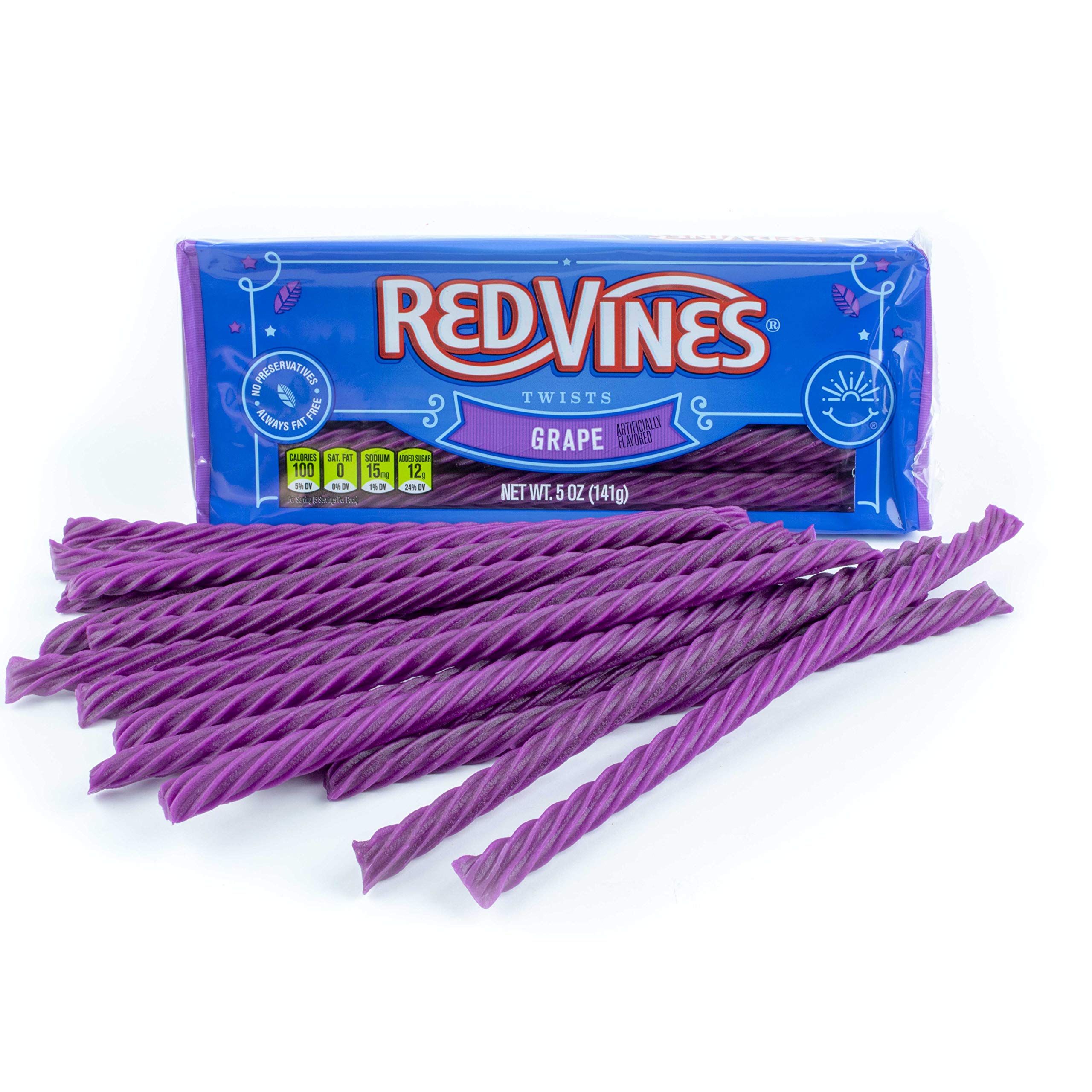 Red Vines Licorice Variety Pack - Red & Grape Flavored Soft Chewy Candy Twists (6 Pack, 5oz Trays) | Perfect for Movie Nights, Party Favors & Office Snacks