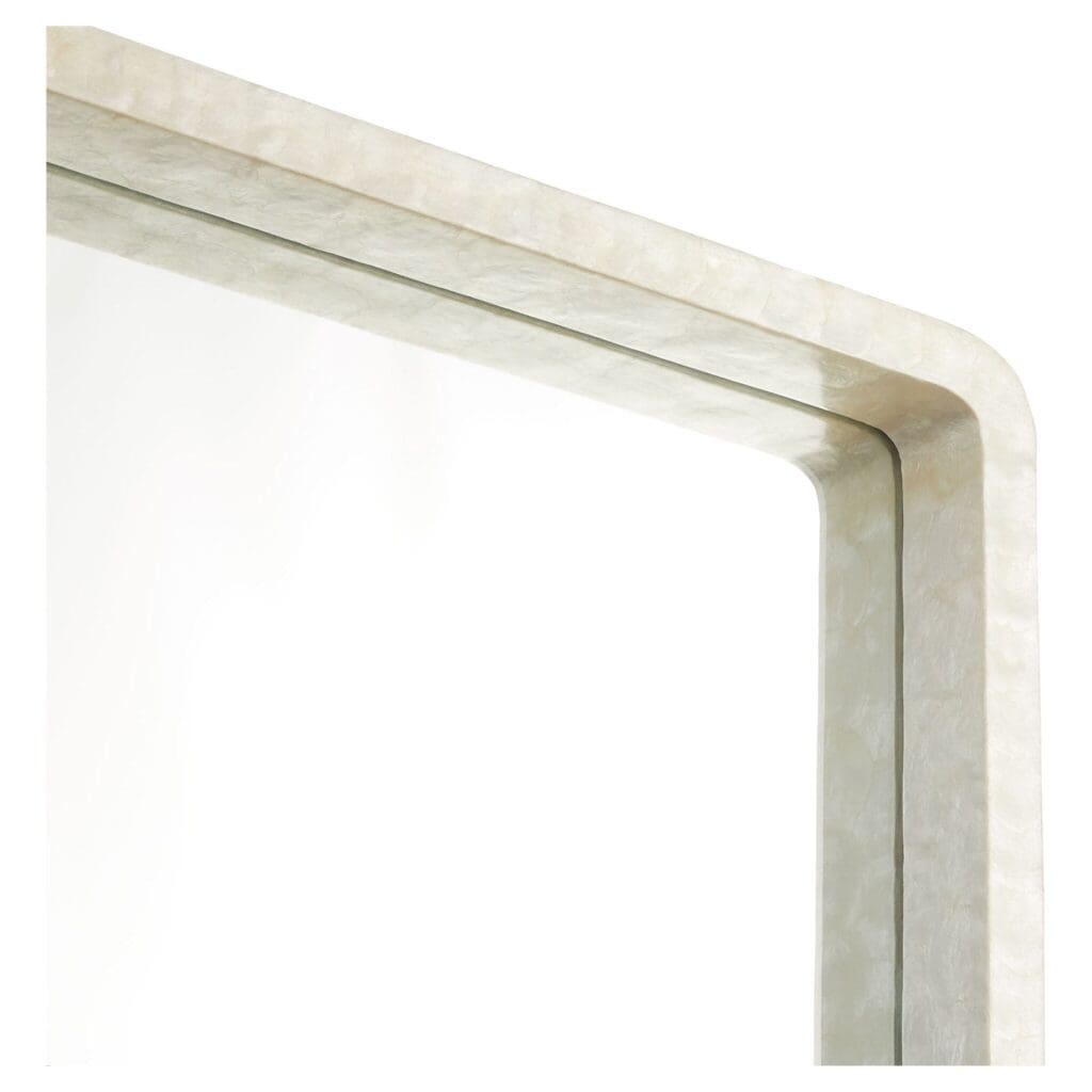 Cyan Design 11691 Triton Rectangle Mirror - White Wall Mirror for Bathroom, Bedroom & Living Room Decor