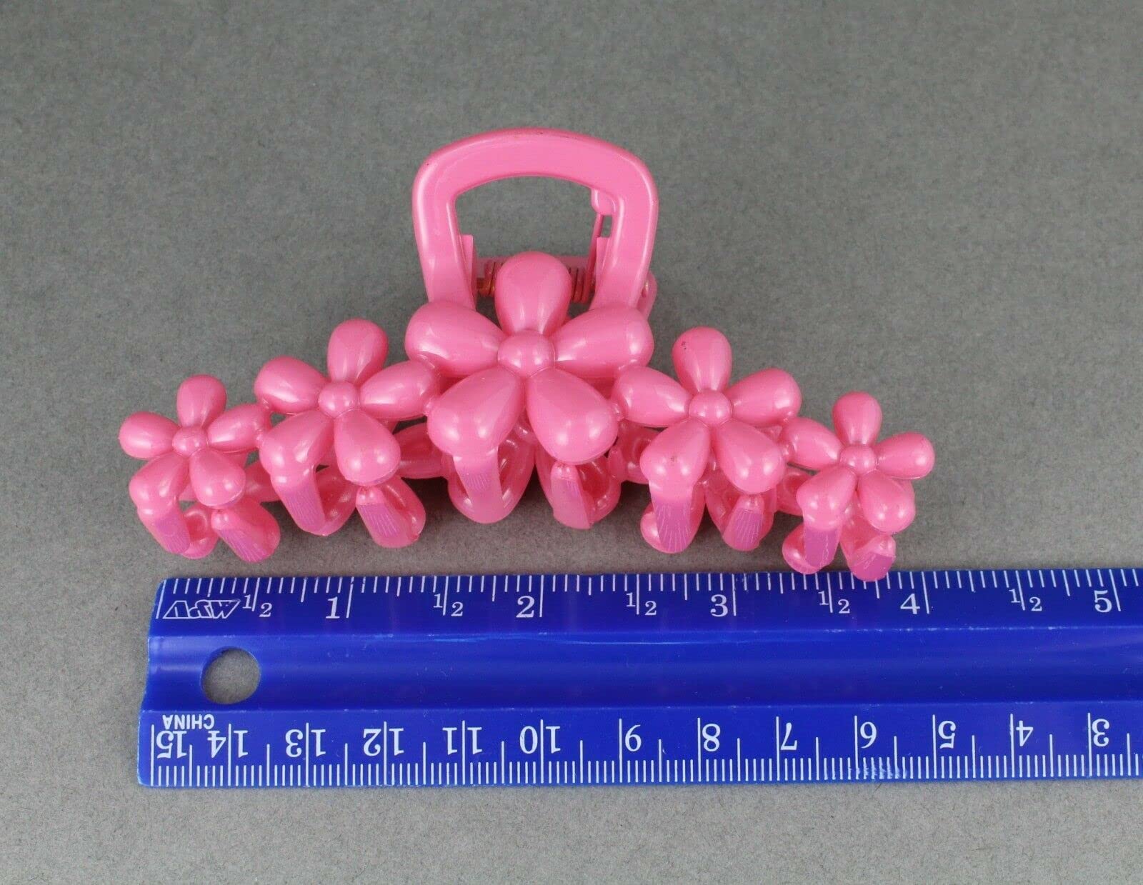 Pink Flower Hair Clip - 4