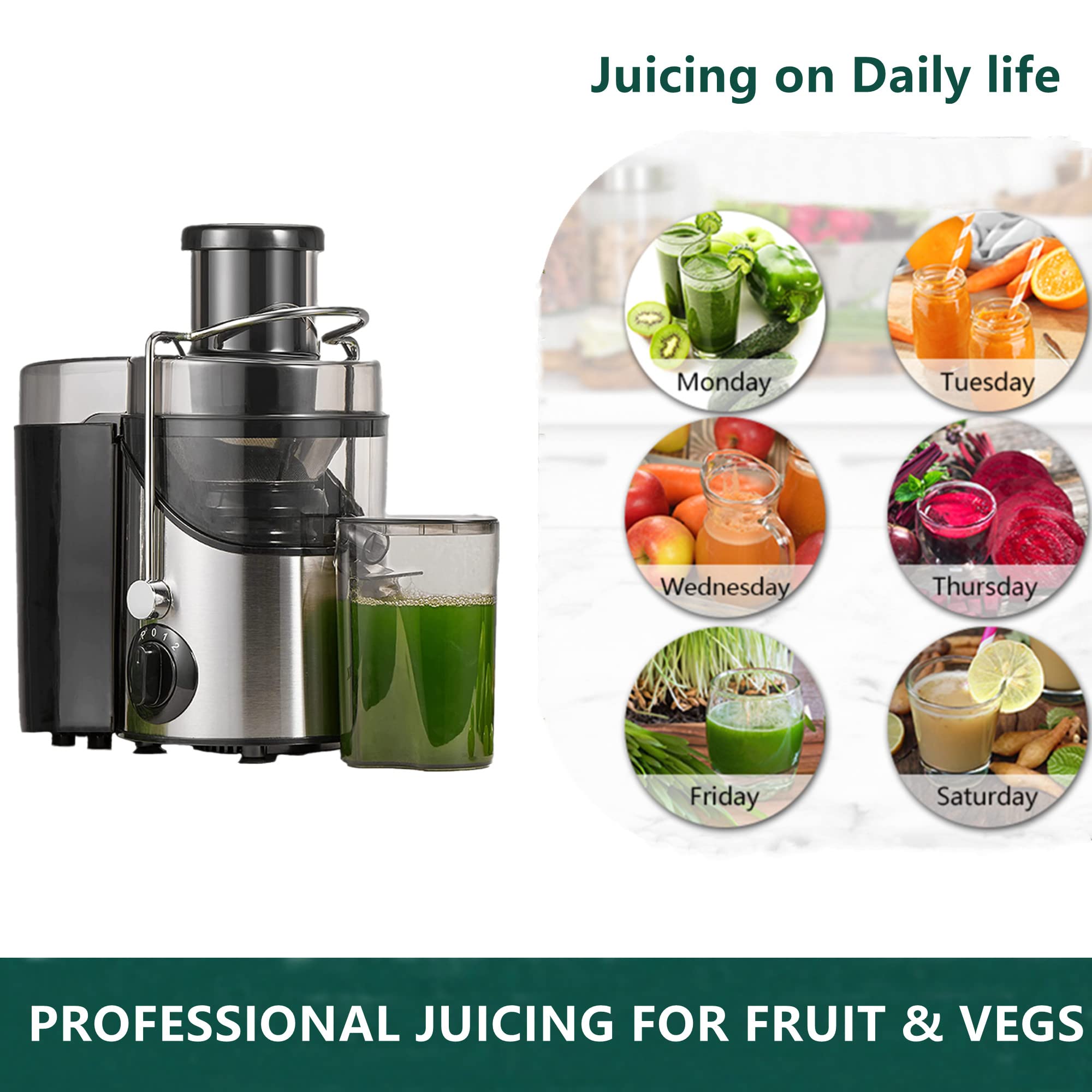 400W High-Speed Juicer Extractor with 3