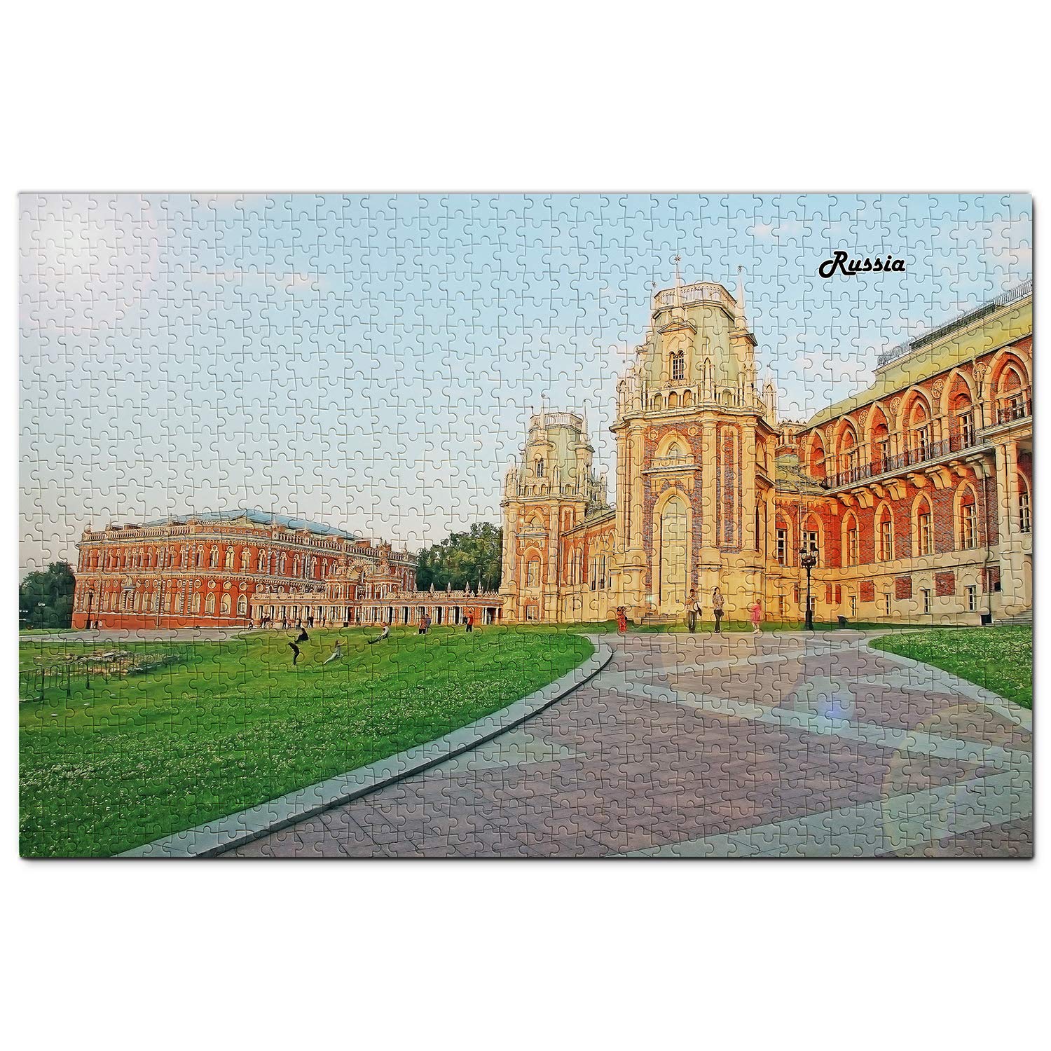 1000-Piece Russia Moscow Tsaritsyno Museum Wooden Jigsaw Puzzle - Travel Souvenir & Home Decor for Adults, Kids & Puzzle Lovers (Perfect for Family Game Night, Educational Activity & Stress Relief)