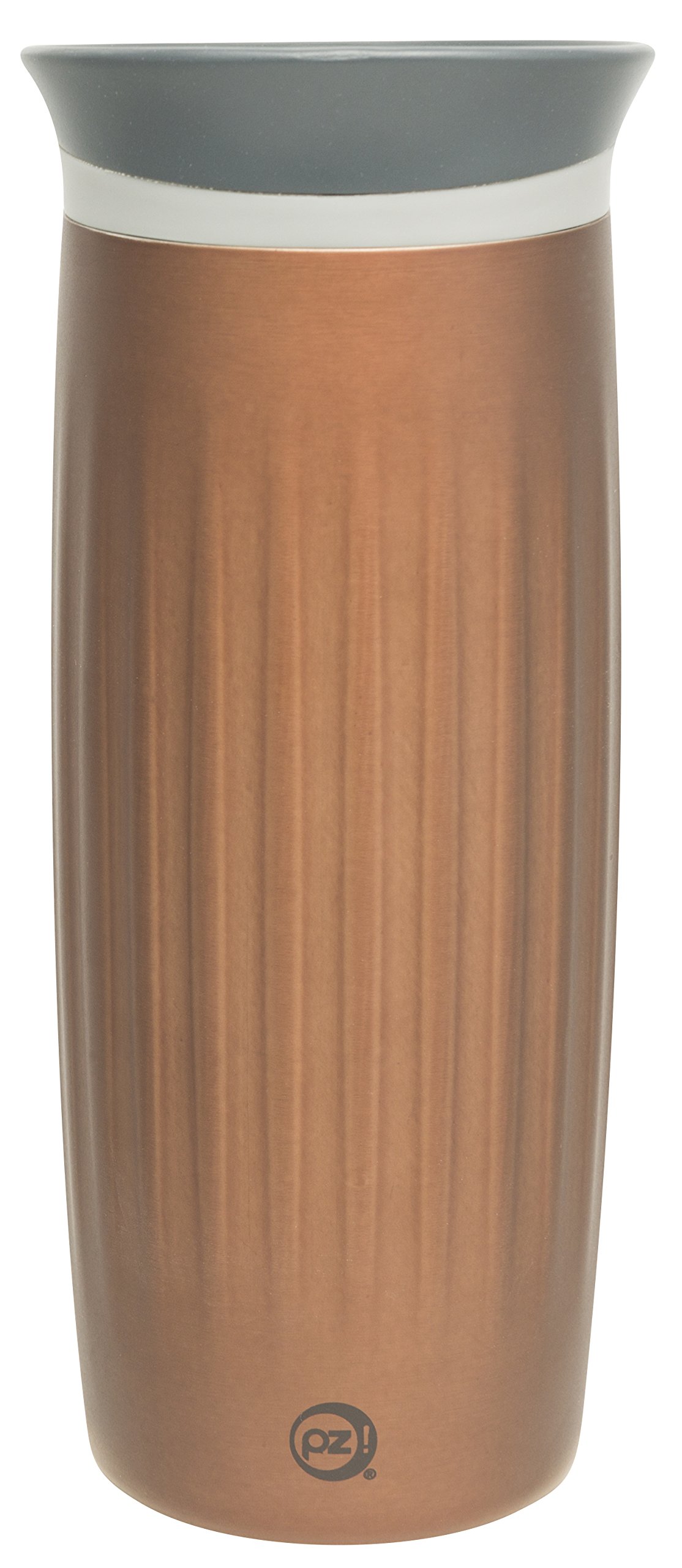 Zak Designs 16 oz Fluted Stainless Steel Double Wall Vacuum Insulated Tumbler with Button Lid - Chestnut & Multicolor - Keeps Drinks Hot/Cold for Hours - Perfect for Coffee, Tea, Hiking, Office & Travel