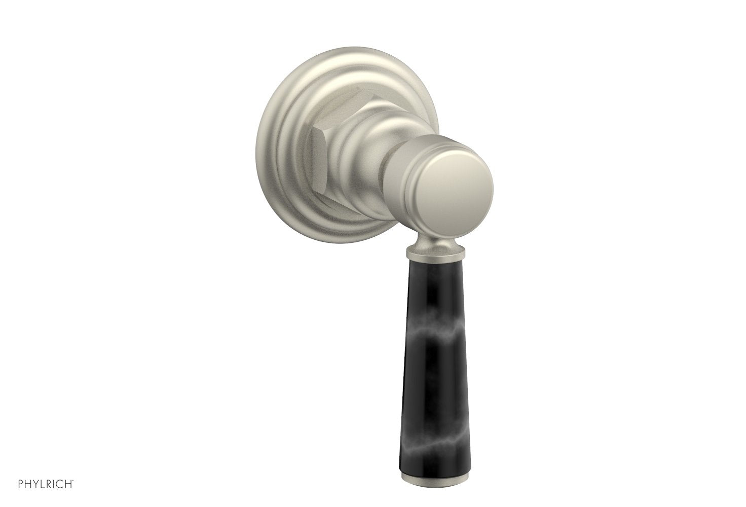 HEX TRADITIONAL HENRI Black Marble Lever Handle Volume Control Diverter Valve - Perfect for Bathroom & Kitchen Faucet Installation (Model 500 37)