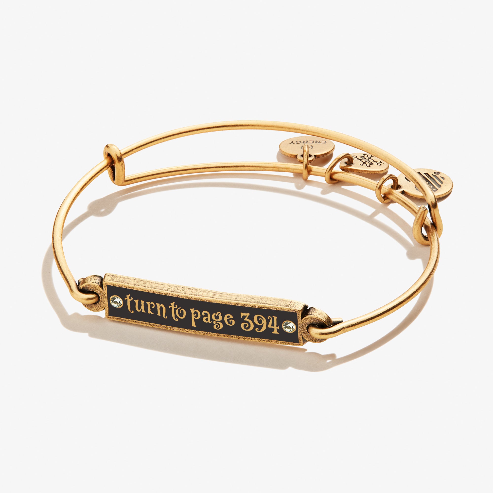 Harry Potter 'Turn to Page 394' Inline Charm Bangle - Official Wizarding World Jewelry for Fans & Collectors | Perfect for Cosplay, Gifts, and Potterhead Fashion