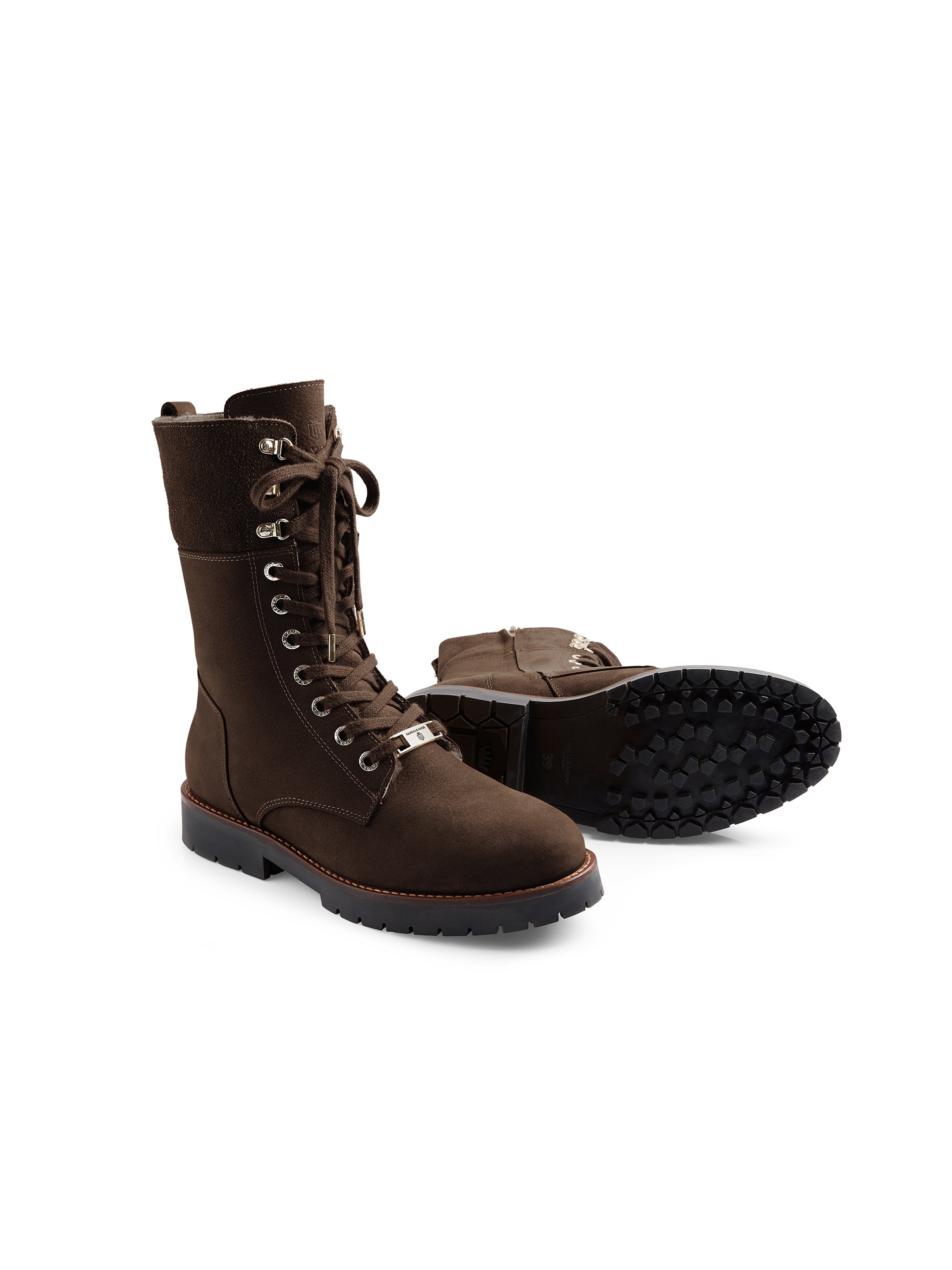 Shearling Lined Anglesey Boots - Chocolate Nubuck Leather Winter Boots for Women | Warm & Comfortable for Snow, Cold Weather & Outdoor Activities