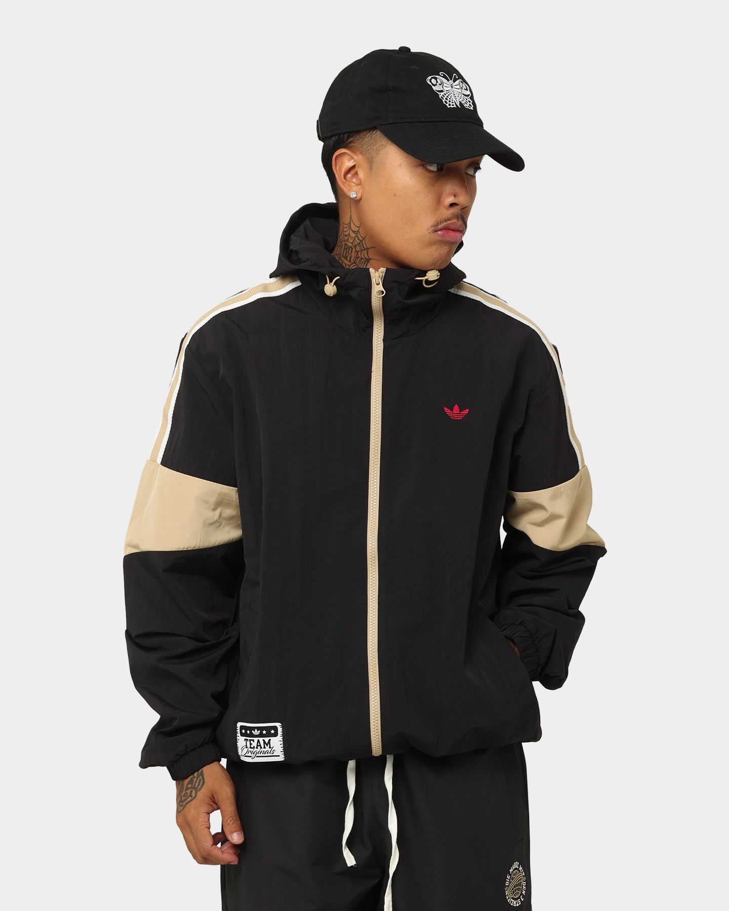 Adidas Men's MC Windbreaker Jacket - Lightweight Water-Resistant Black Running Jacket for Outdoor Sports & Casual Wear