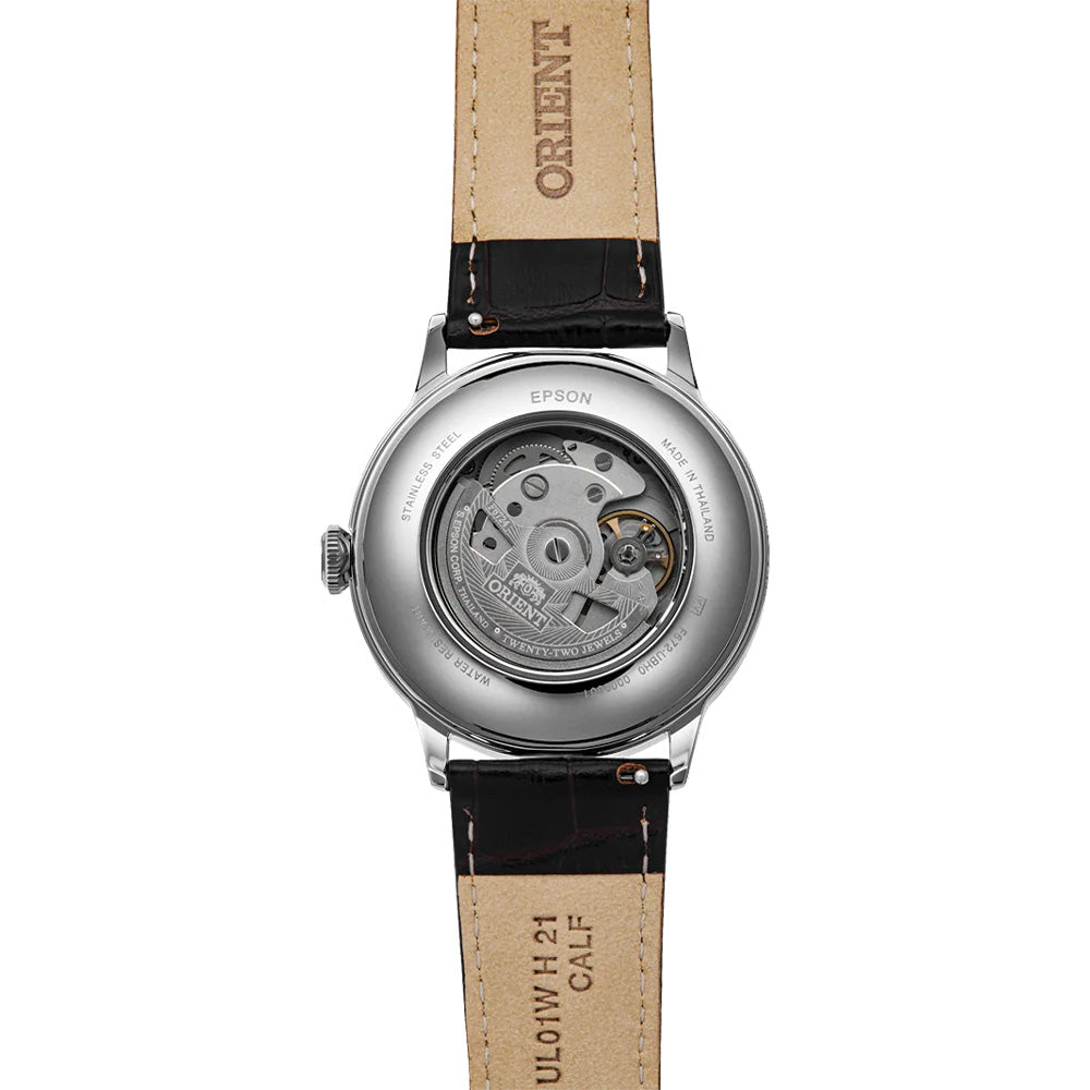 Bambino Version 2 40.5mm Men's Watch with Genuine Leather Strap in Bordeaux Red - Perfect for Business, Formal Occasions & Everyday Wear