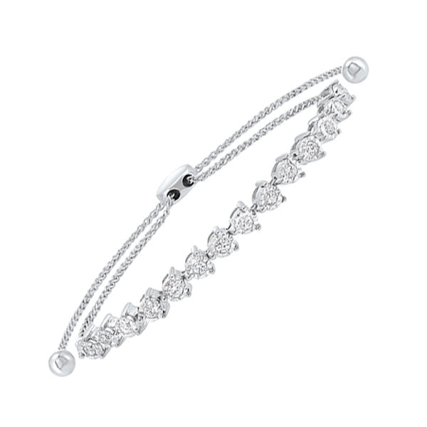 14K White Gold Diamond Bracelet (1/2 CTW) - Elegant Jewelry for Women, Perfect for Weddings, Anniversaries & Special Occasions
