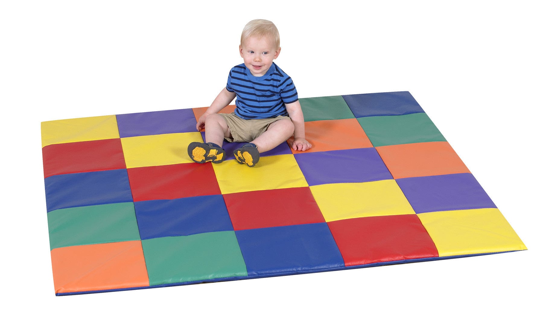 Patchwork Crawley Mat - Non-Slip Rug for Living Room, Bedroom, and Nursery - Soft and Durable Home Decor for Cozy Spaces