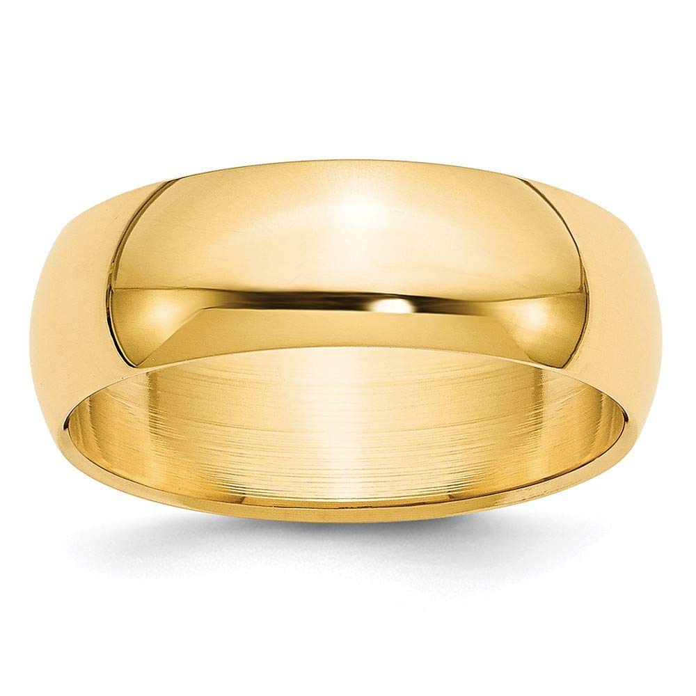 14K Half Round Wedding Band Ring for Women - Rose Gold & Yellow Gold, Sizes 2mm-8mm | Elegant Bridal Jewelry, Anniversary Gift, Stackable Ring for Everyday Wear