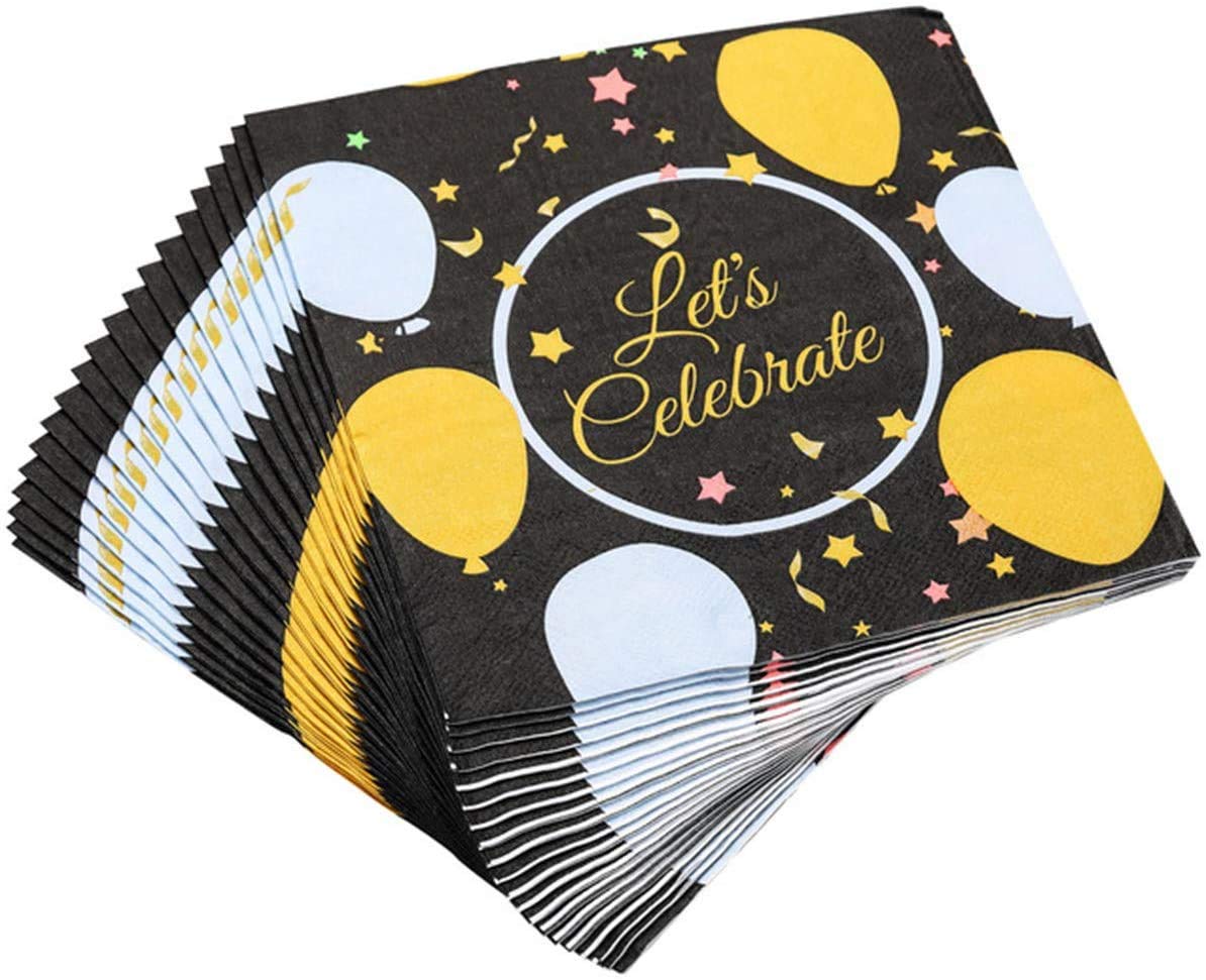 Disposable Birthday Party Tableware Kit for 20 Guests - Plates, Cups, Forks & Napkins Set - Perfect for Kids Birthday Parties, Baby Showers & Family Gatherings