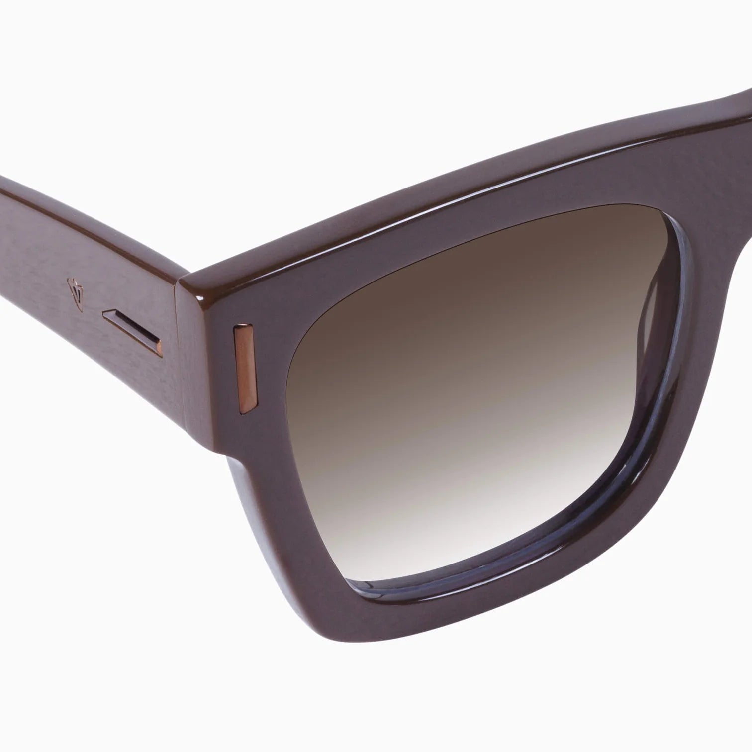 Premium Alta Espresso Sunglasses with Brushed Bronze Metal Frame & Brown Gradient Lenses - Stylish UV Protection for Driving, Outdoor Activities and Fashion