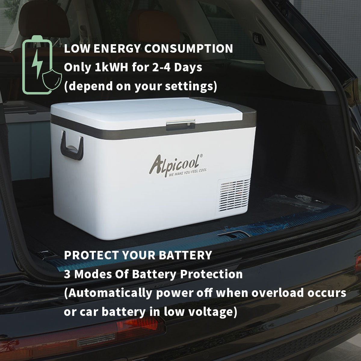 Alpicool K25 12V Portable Car Refrigerator Freezer - Compact Mini Fridge for Road Trips, Camping & Tailgating - 25L Car Cooler with DC/AC Power & Digital Display