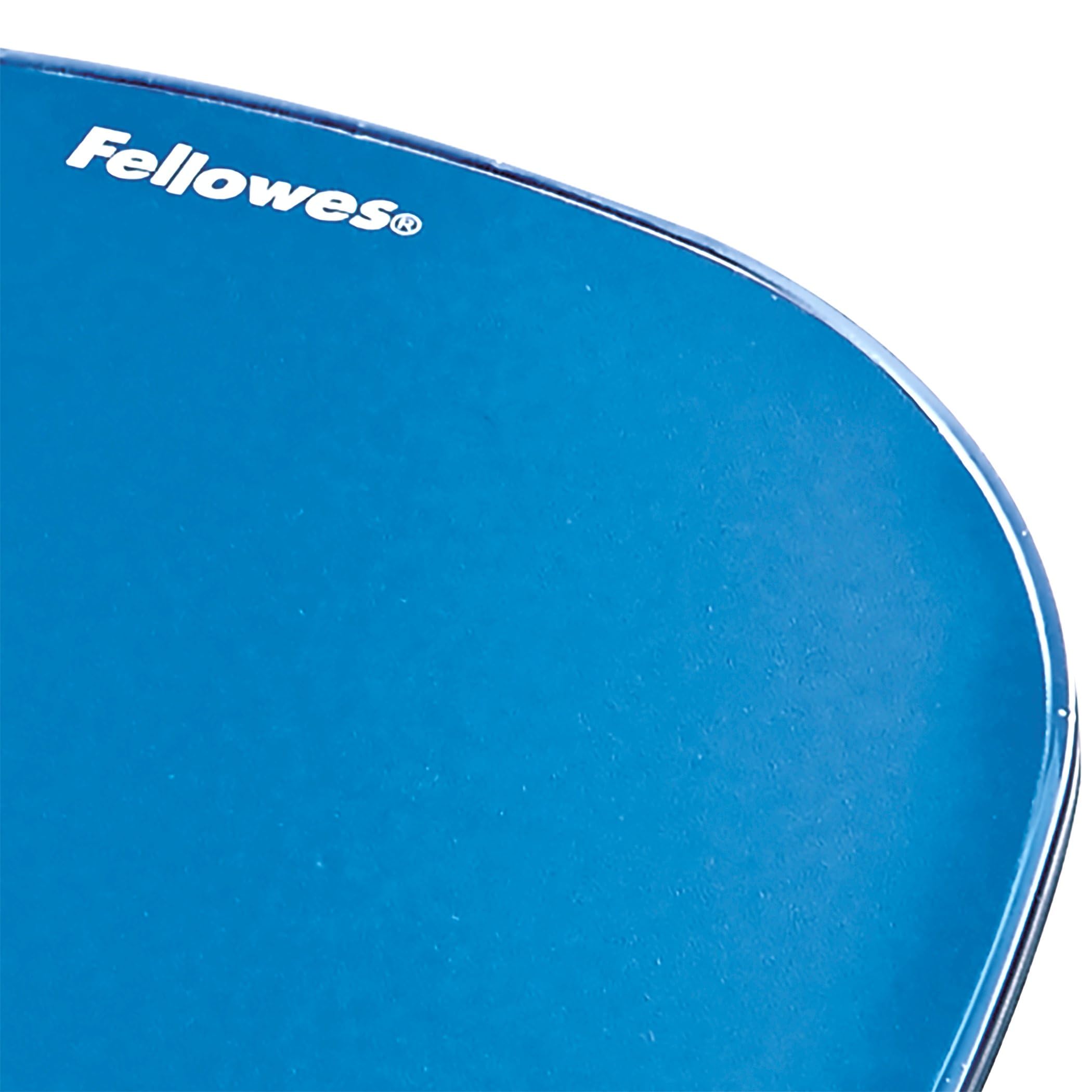 Fellowes Crystals Gel Mouse Pad with Wrist Rest - Blue (91141) | Ergonomic Comfort for Office & Gaming | Reduce Wrist Strain for Long Computer Work Sessions
