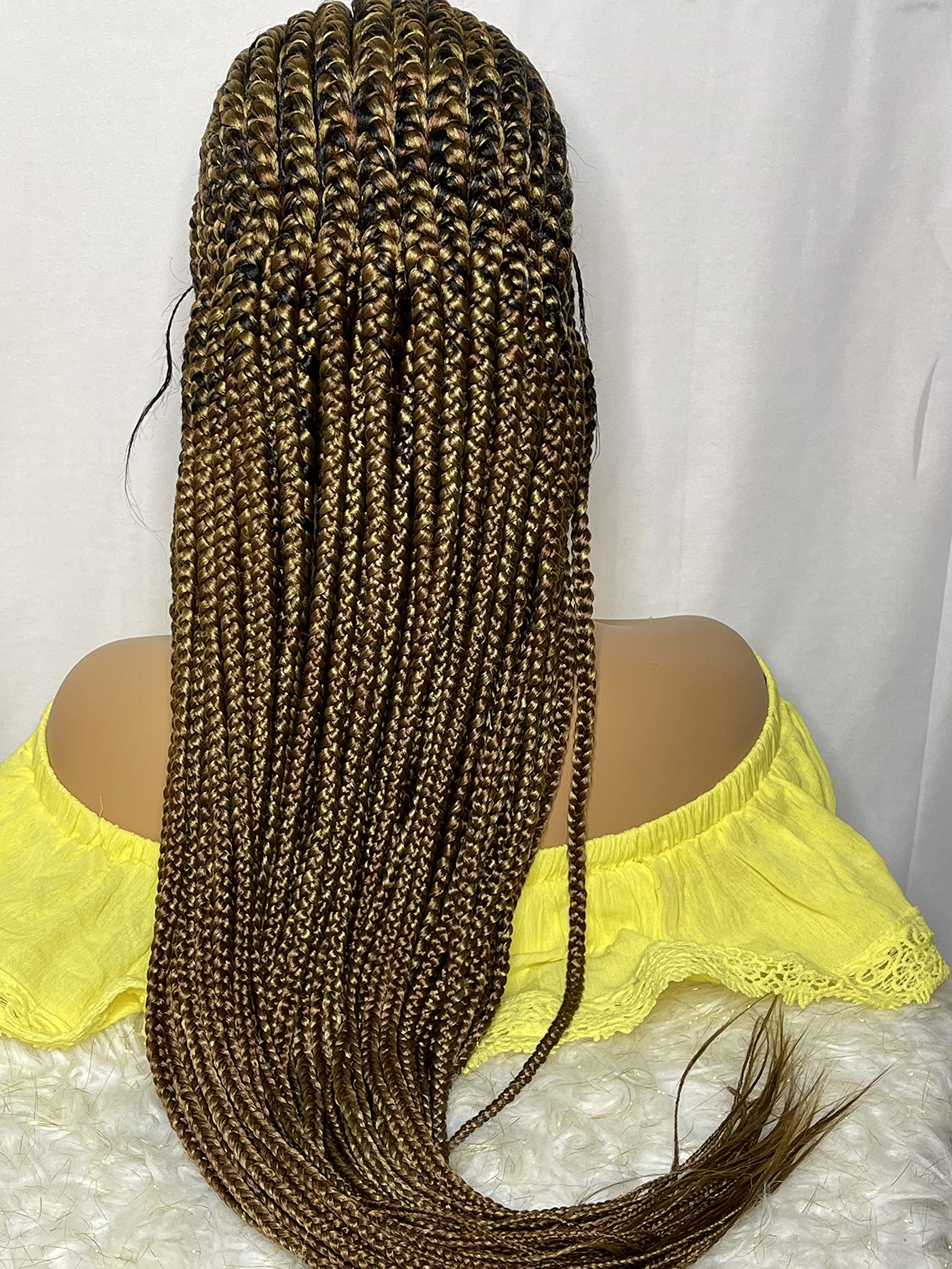 Cornrow Braided Wig with Baby Hair - Natural Looking Synthetic Lace Front Wig for Black Women | Perfect for Protective Styling, Cosplay & Everyday Wear